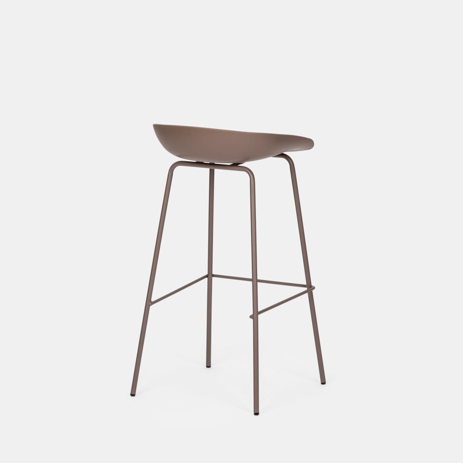 Set 4 sgabelli con seduta e gambe tortora - Blinder