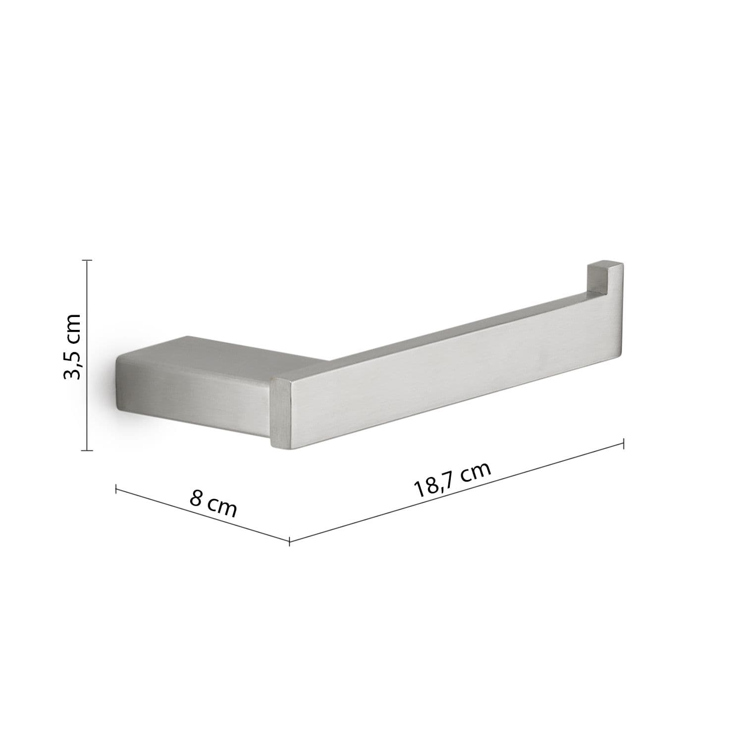 Set 5 accessori a muro in acciaio inox spazzolato e vetro satinato - Maui di Gedy