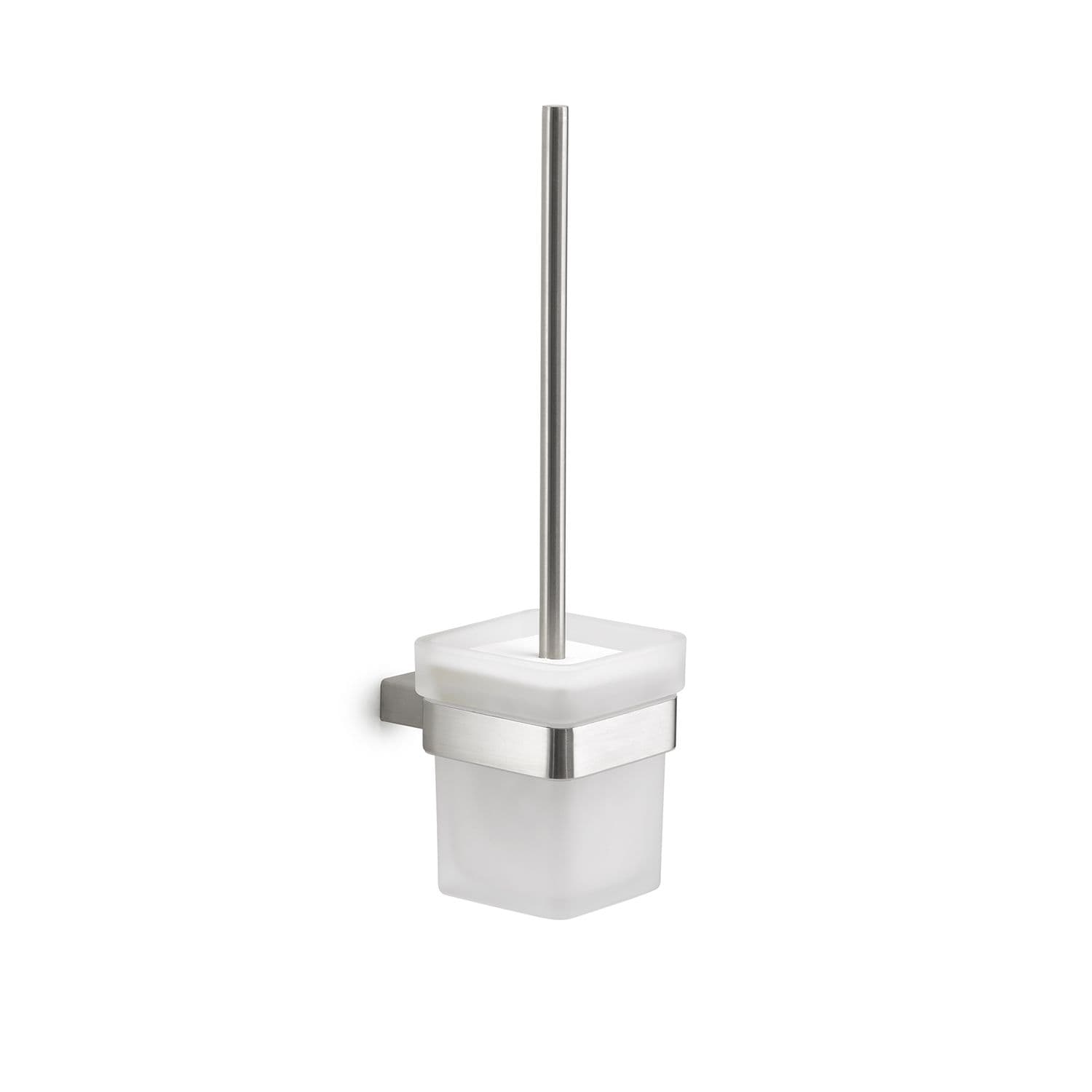 Set 5 accessori a muro in acciaio inox spazzolato e vetro satinato - Maui di Gedy
