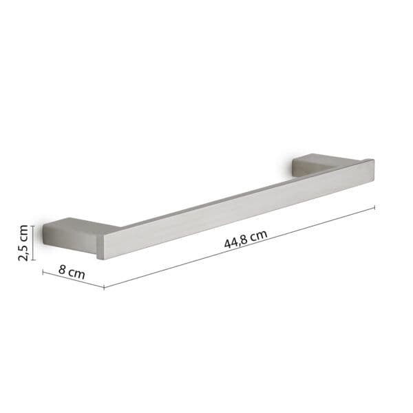 Set 5 accessori a muro in acciaio inox spazzolato e vetro satinato - Maui di Gedy