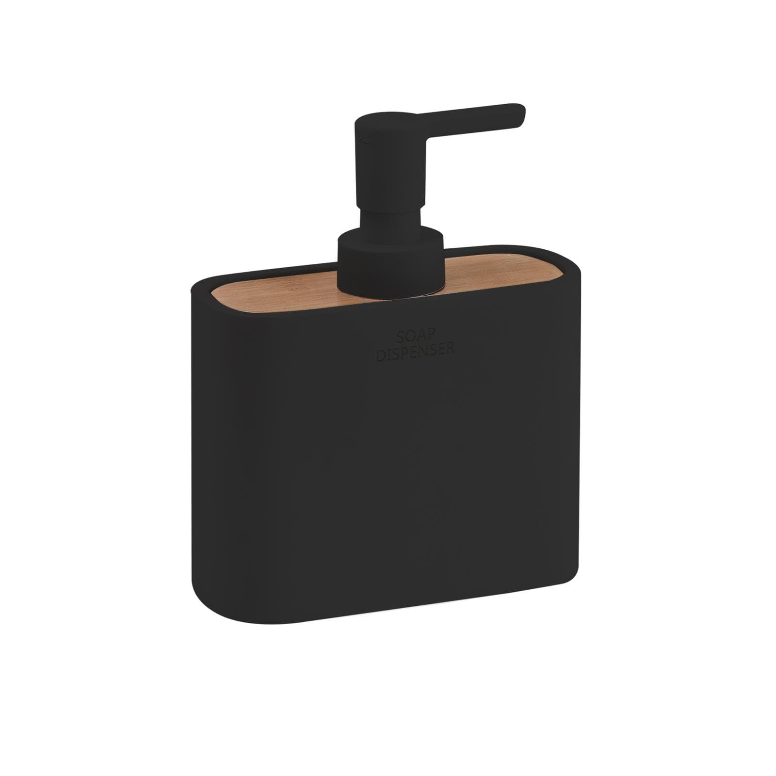 Set 5 accessori d'appoggio nero e bambù naturale - Ninfea di Gedy