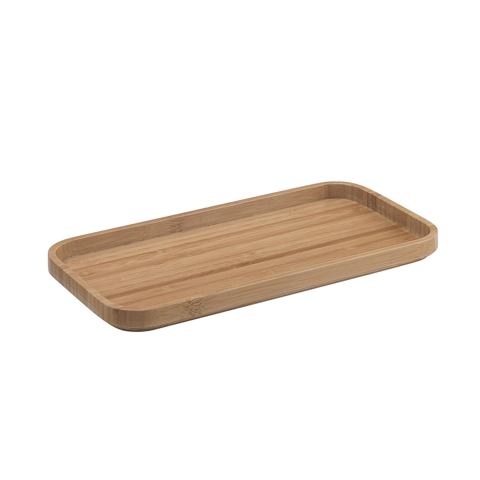 Set 5 accessori d'appoggio nero e bambù naturale - Ninfea di Gedy