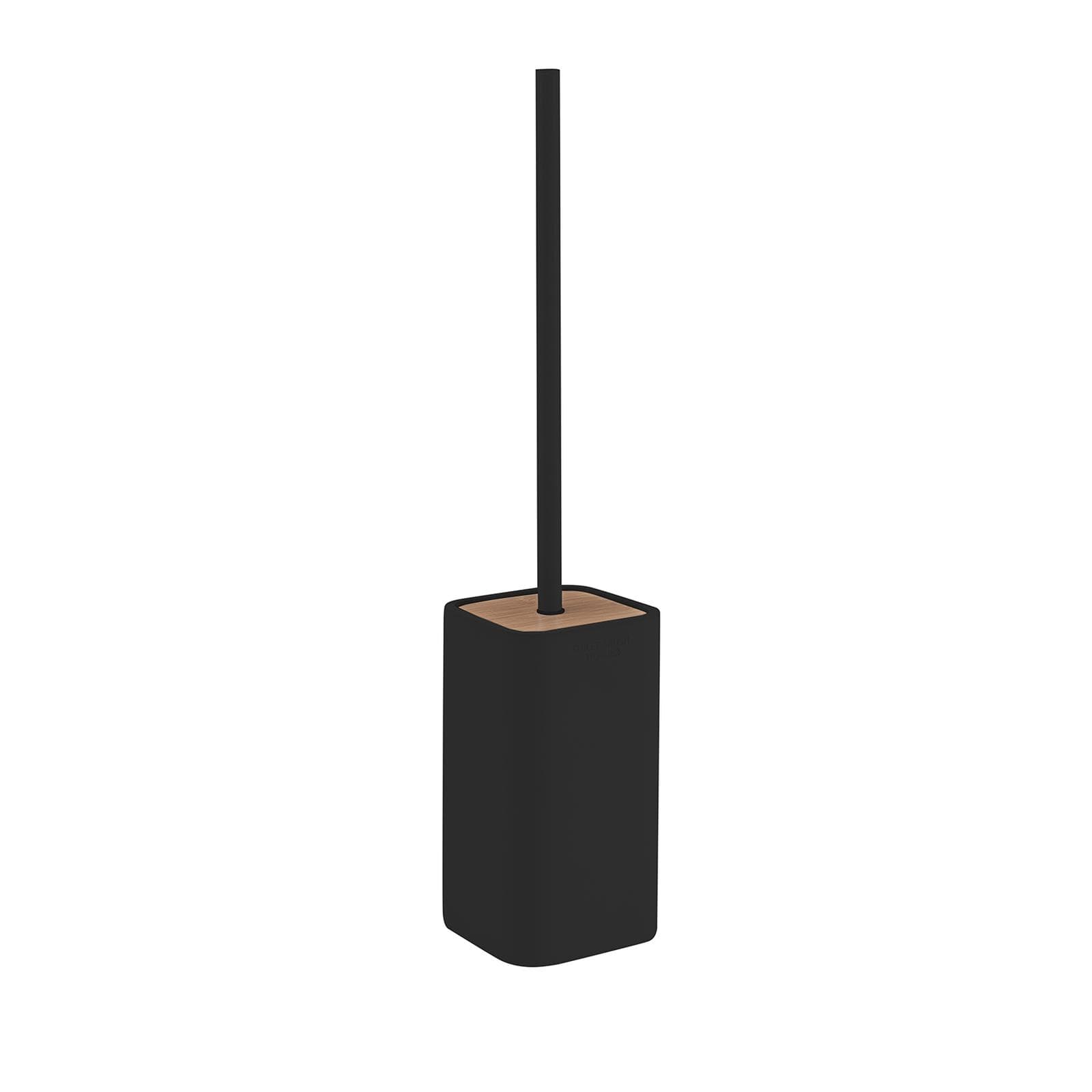 Set 5 accessori d'appoggio nero e bambù naturale - Ninfea di Gedy