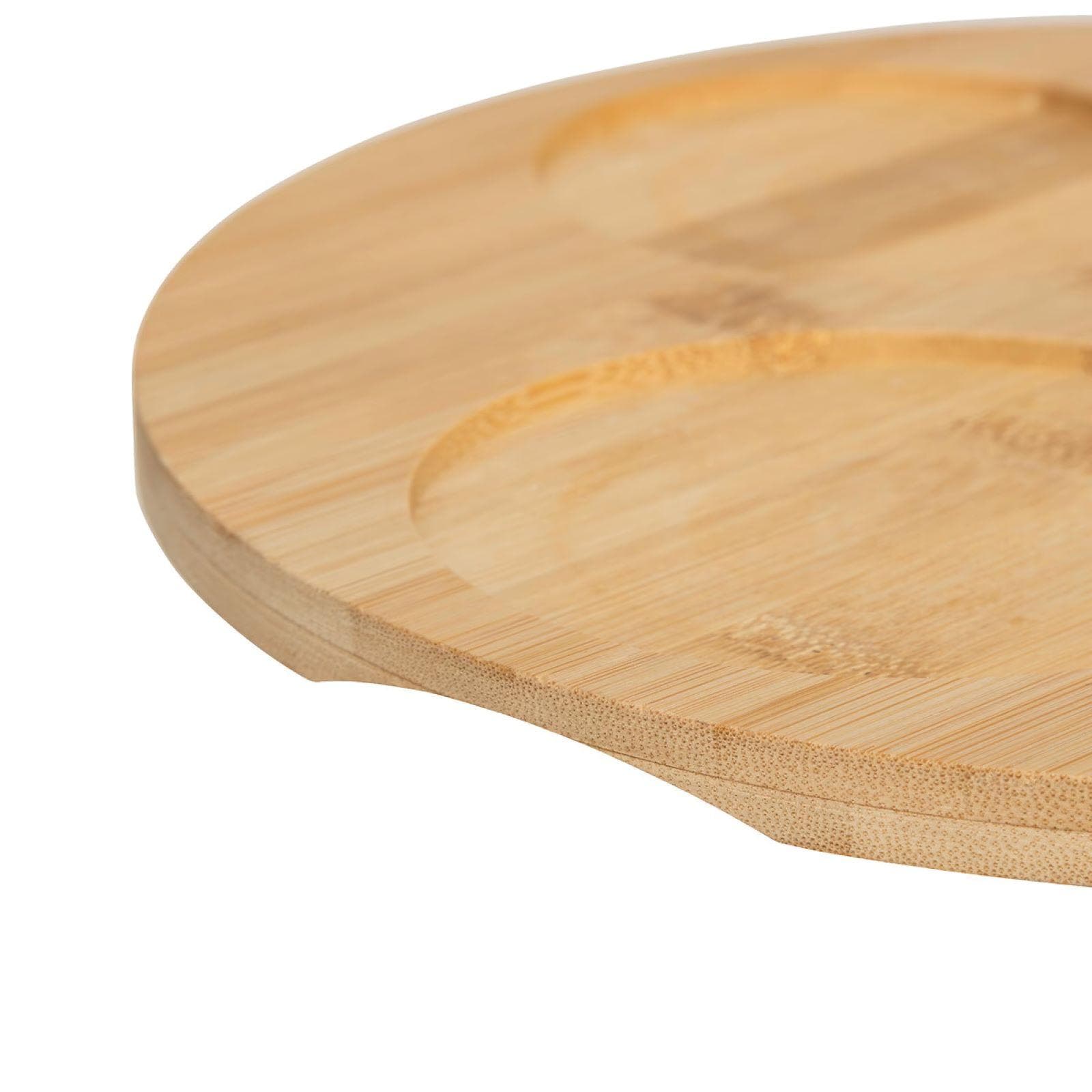 Set 5 accessori per aperitivo rotondo 26 cm in bambù naturale e ceramica multicolore