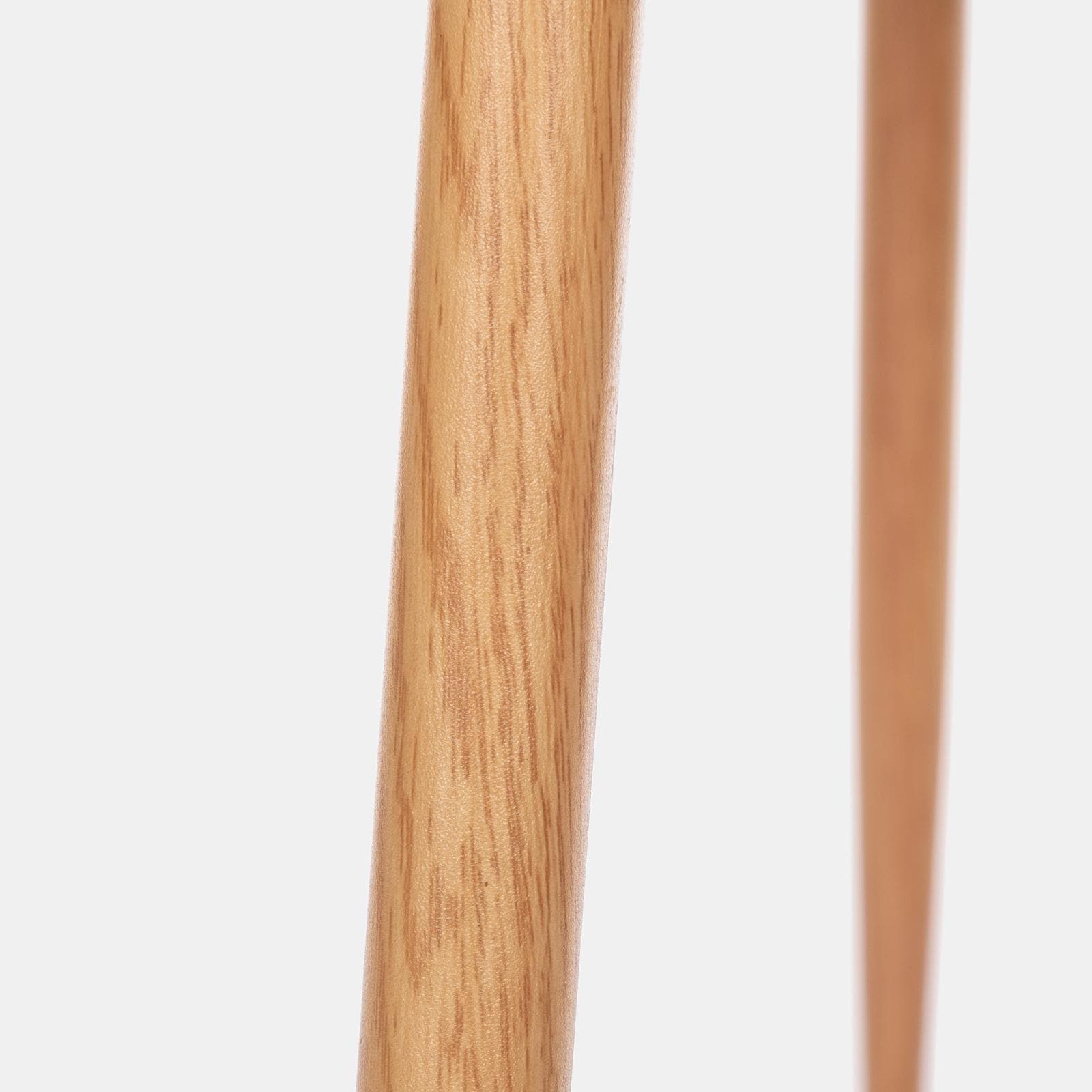 Set 6 sedie in polipropilene bianco con gambe effetto legno - Kaily