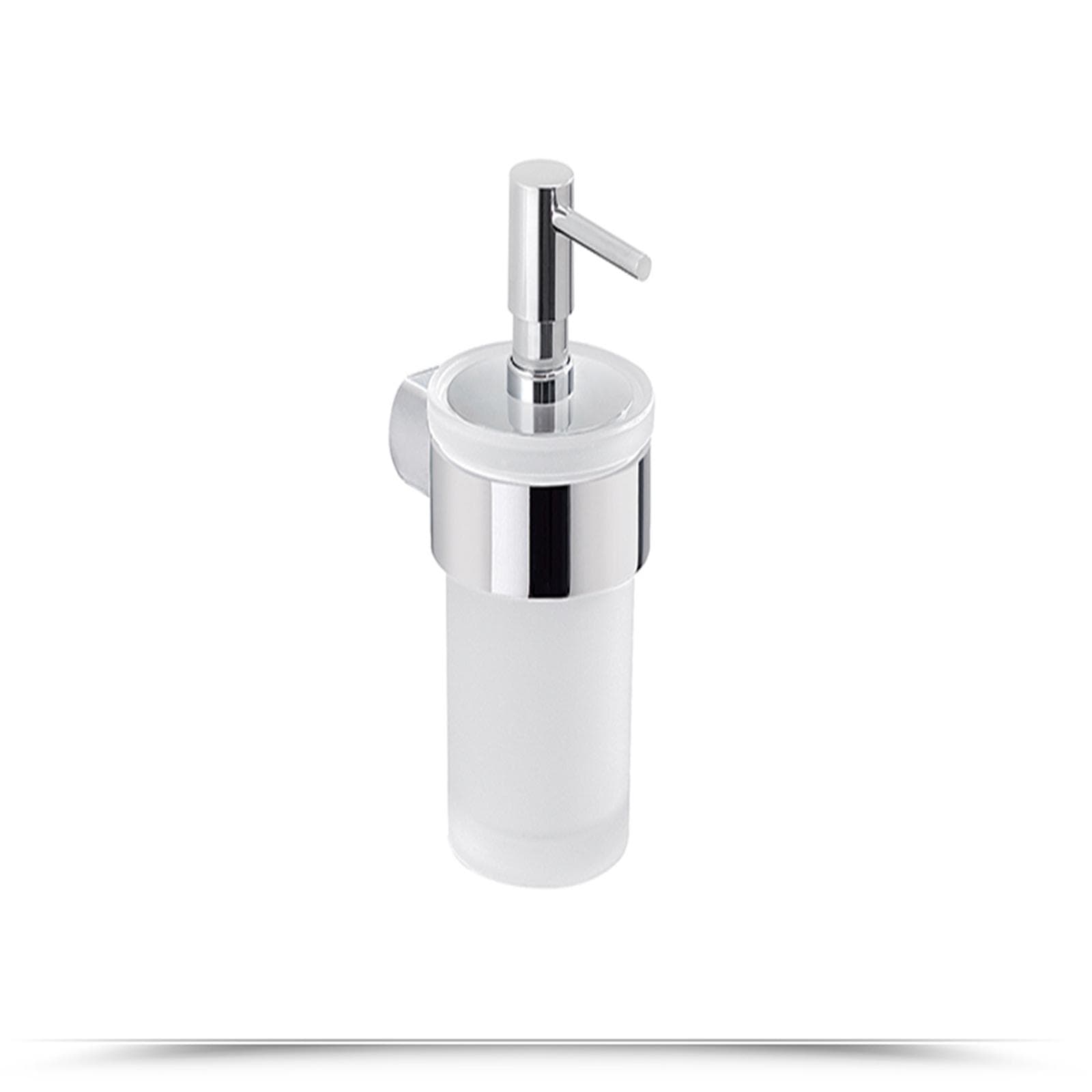 Set 5 accessori a muro in cromall e ottone cromo e vetro satinato - Pirenei di Gedy