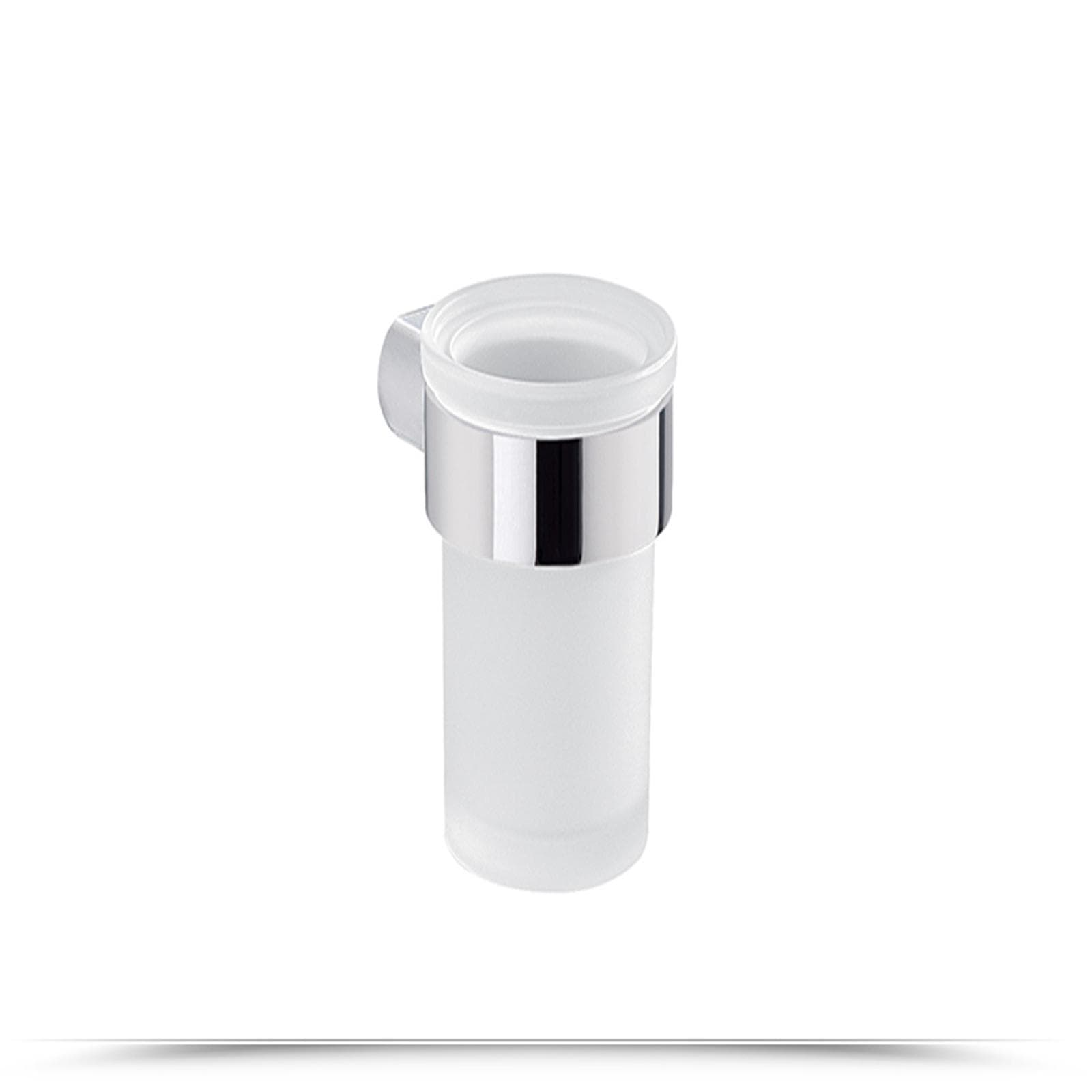 Set 5 accessori a muro in cromall e ottone cromo e vetro satinato - Pirenei di Gedy