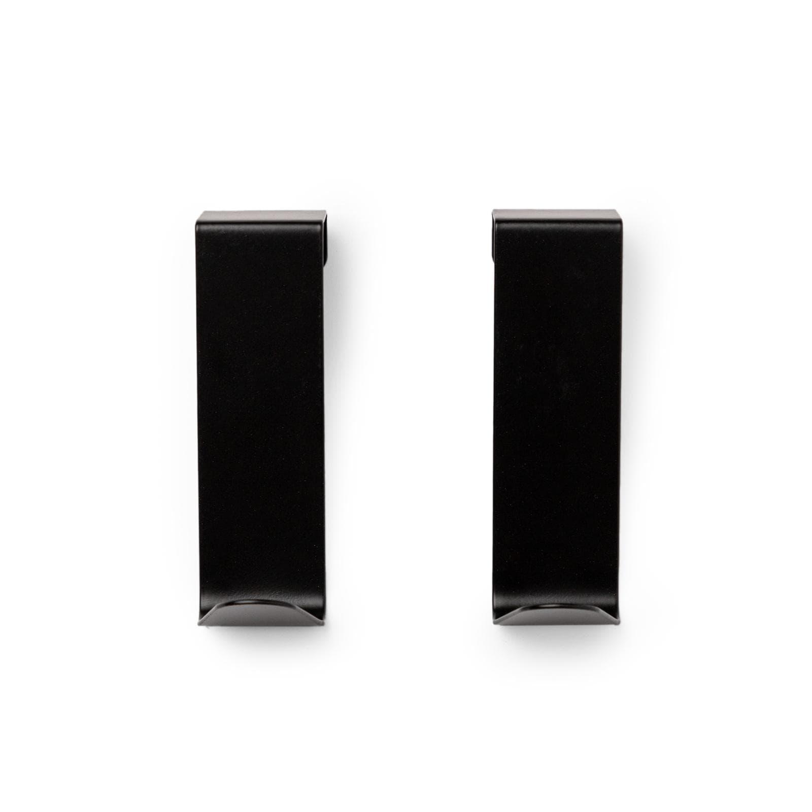 Set 2 appendini per porta o termoarredi in acciaio inox nero opaco - Arthur