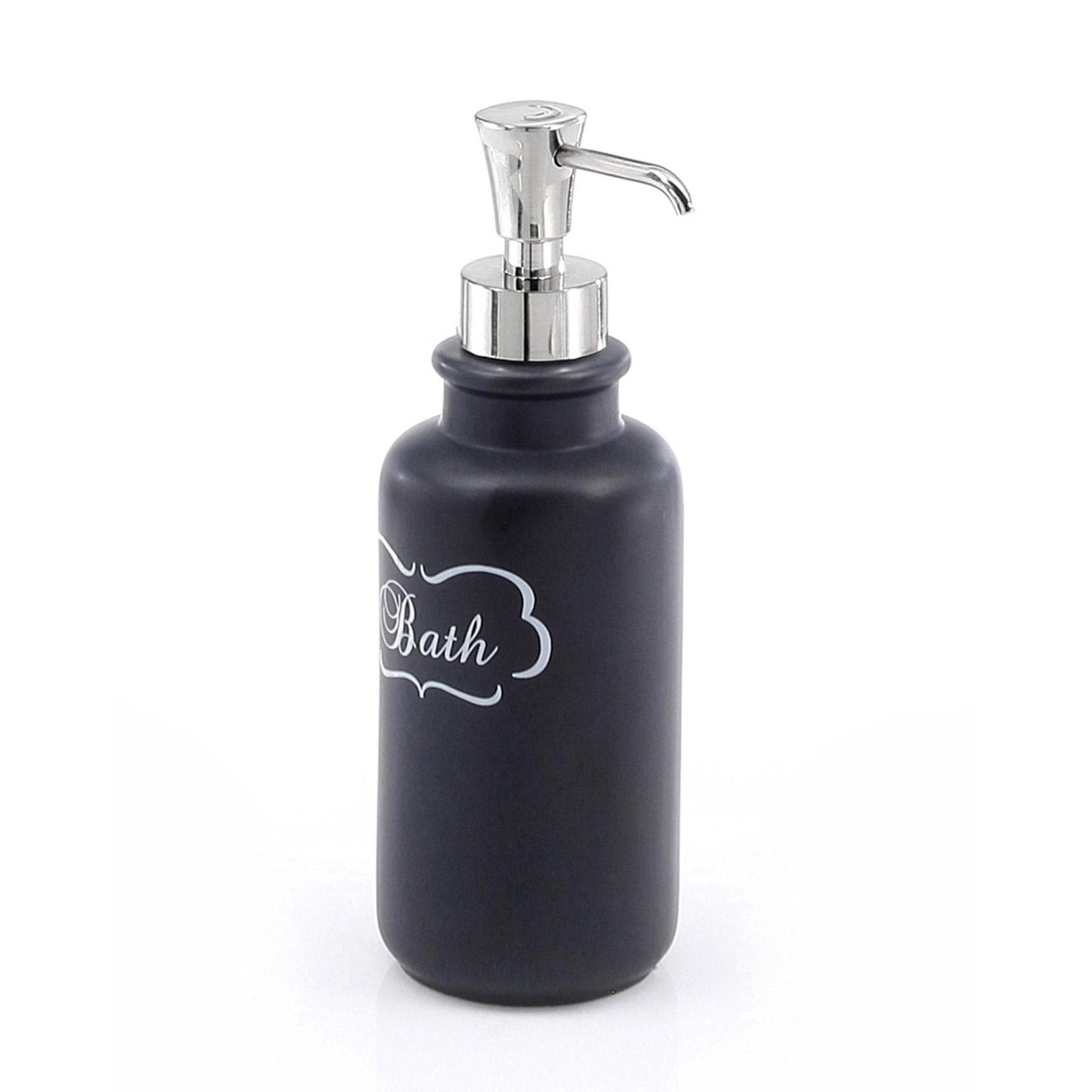 Set 2 accessori appoggio in ceramica nero con scritta - Chantal di Gedy