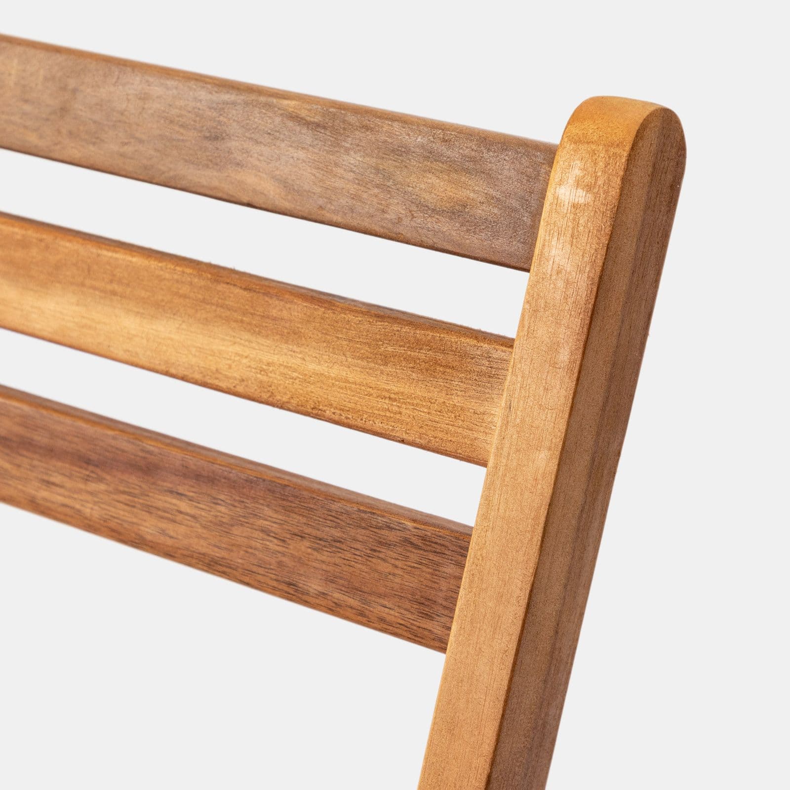 Set bistrot salvaspazio con tavolo pieghevole e 2 sedie pieghevoli in legno massello di acacia - Nauru