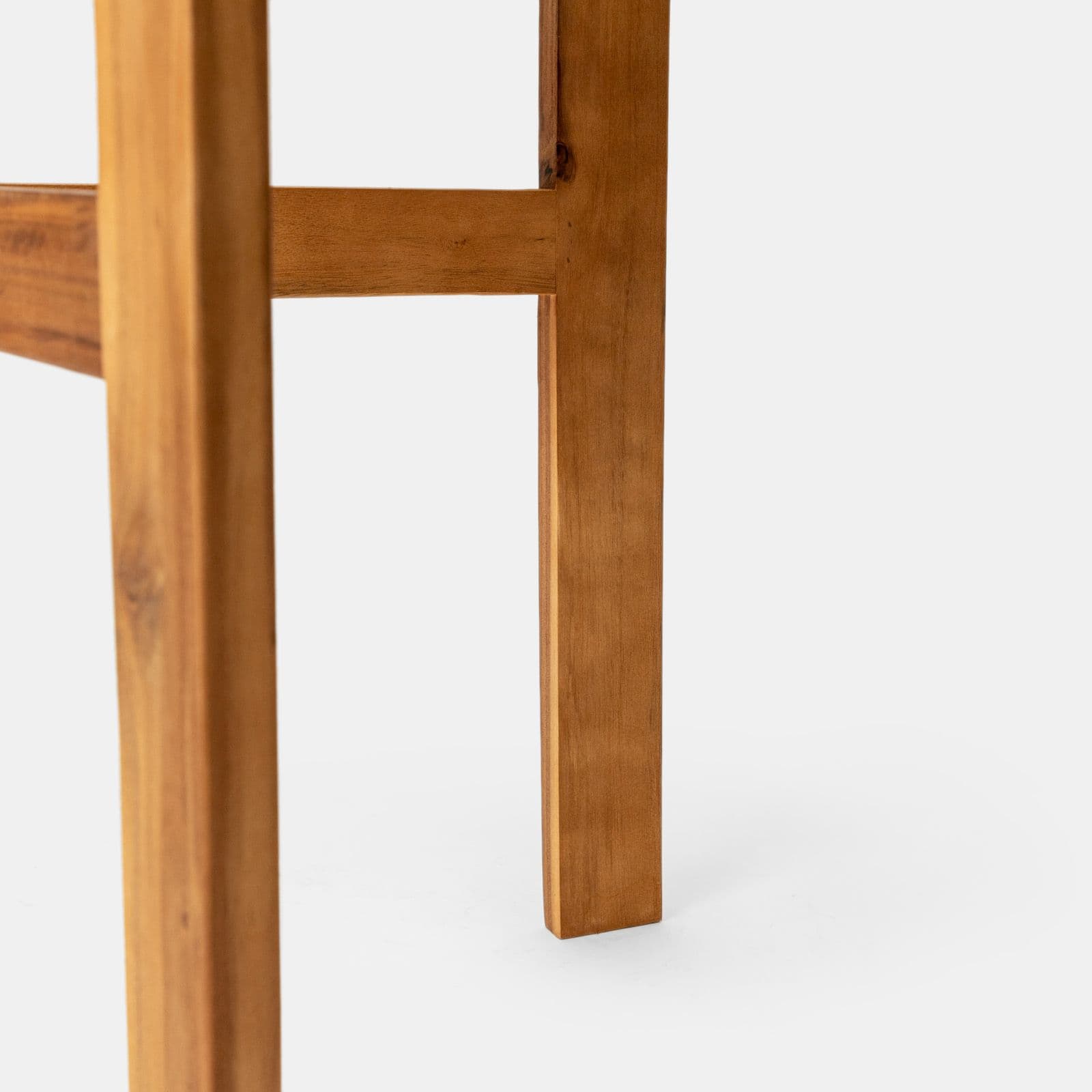 Set bistrot salvaspazio con tavolo pieghevole e 2 sedie pieghevoli in legno massello di acacia - Nauru