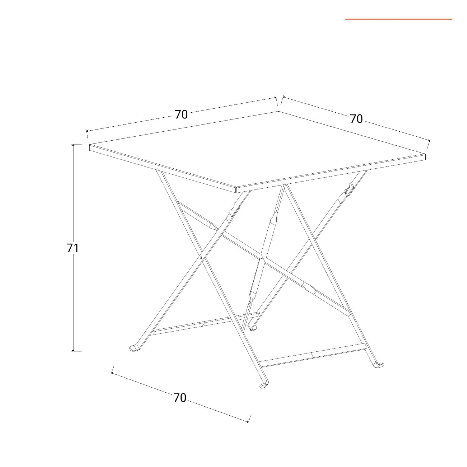 Set bistrot pieghevole con tavolo 70x70 cm e 2 sedie in metallo verde salvia - Atelier