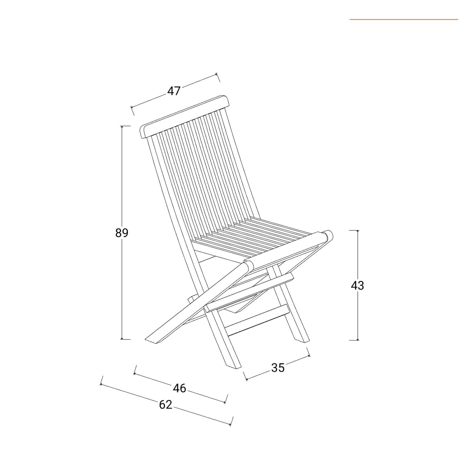 Set relax tavolino pieghevole 50x50 cm e 2 sedie pieghevoli in legno teak - Louis