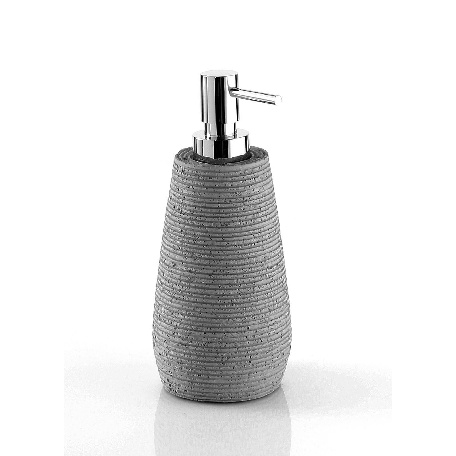 Set 4 accessori appoggio in resina grigio con inserti cromati - Gemini di Gedy