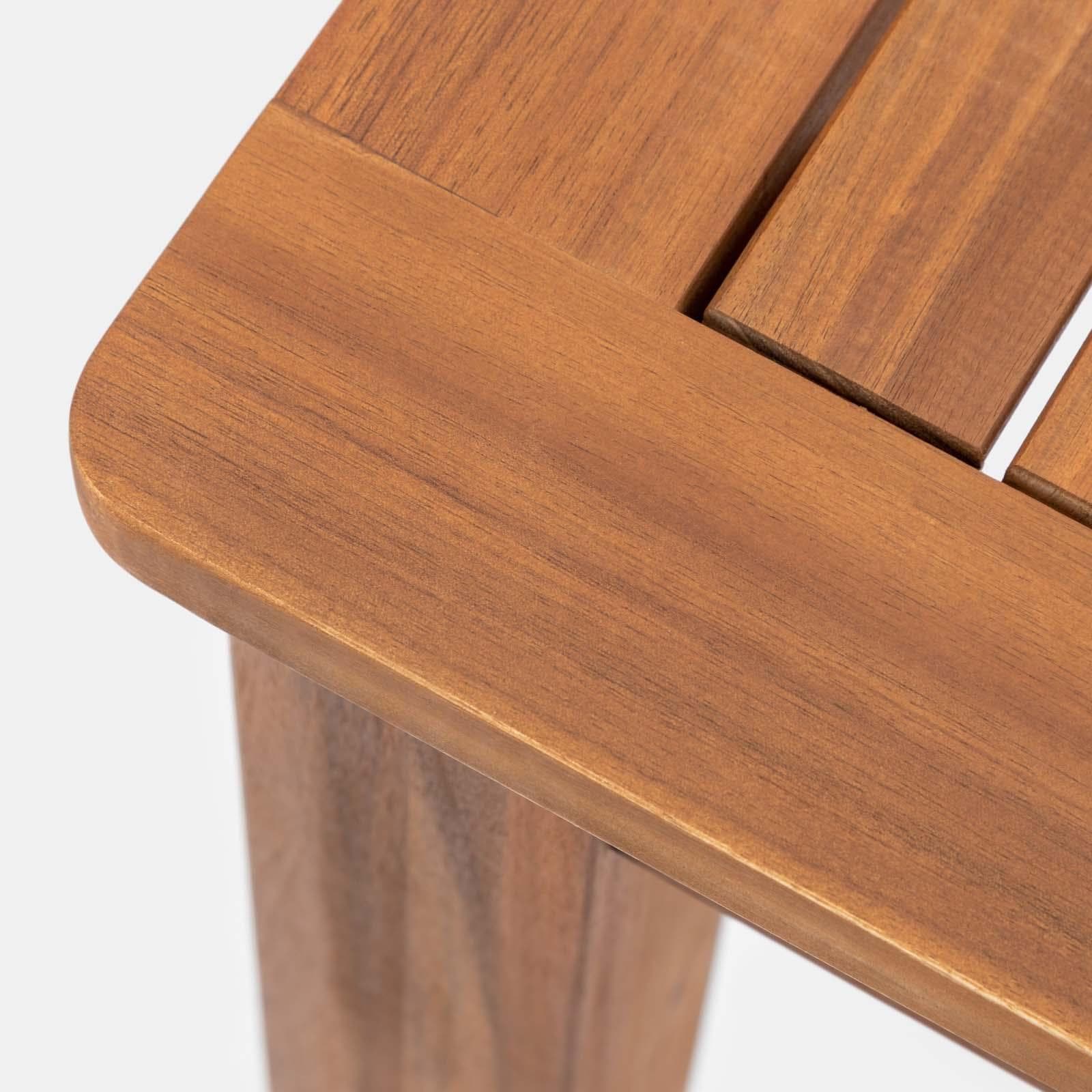 Set pranzo tavolo 160x80 cm e 2 panche in legno di acacia - Paja