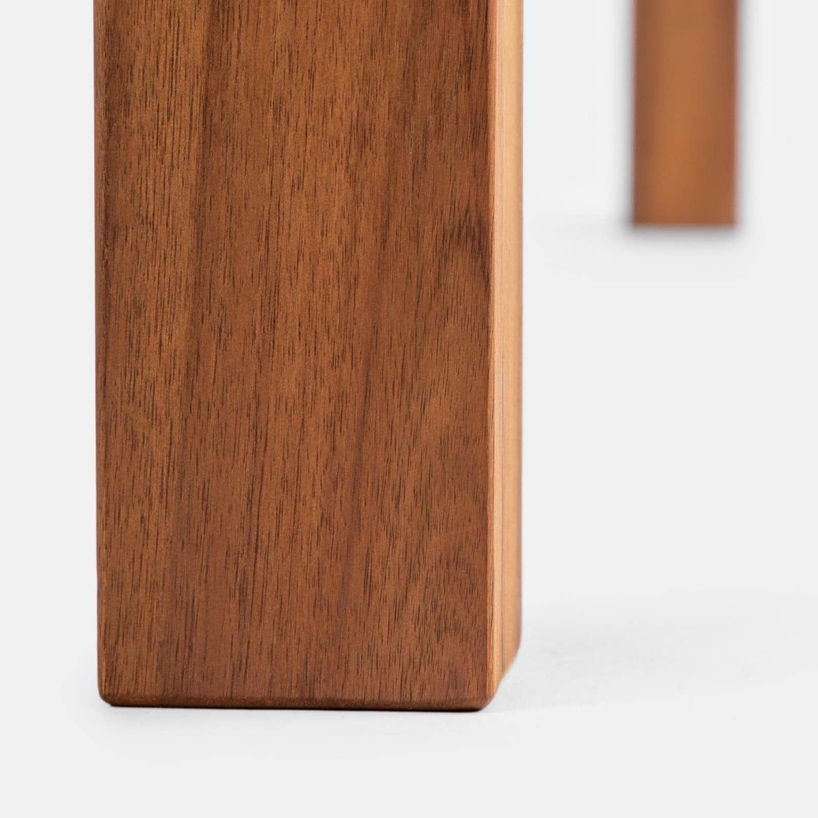 Set pranzo tavolo 160x80 cm e 2 panche in legno di acacia - Paja