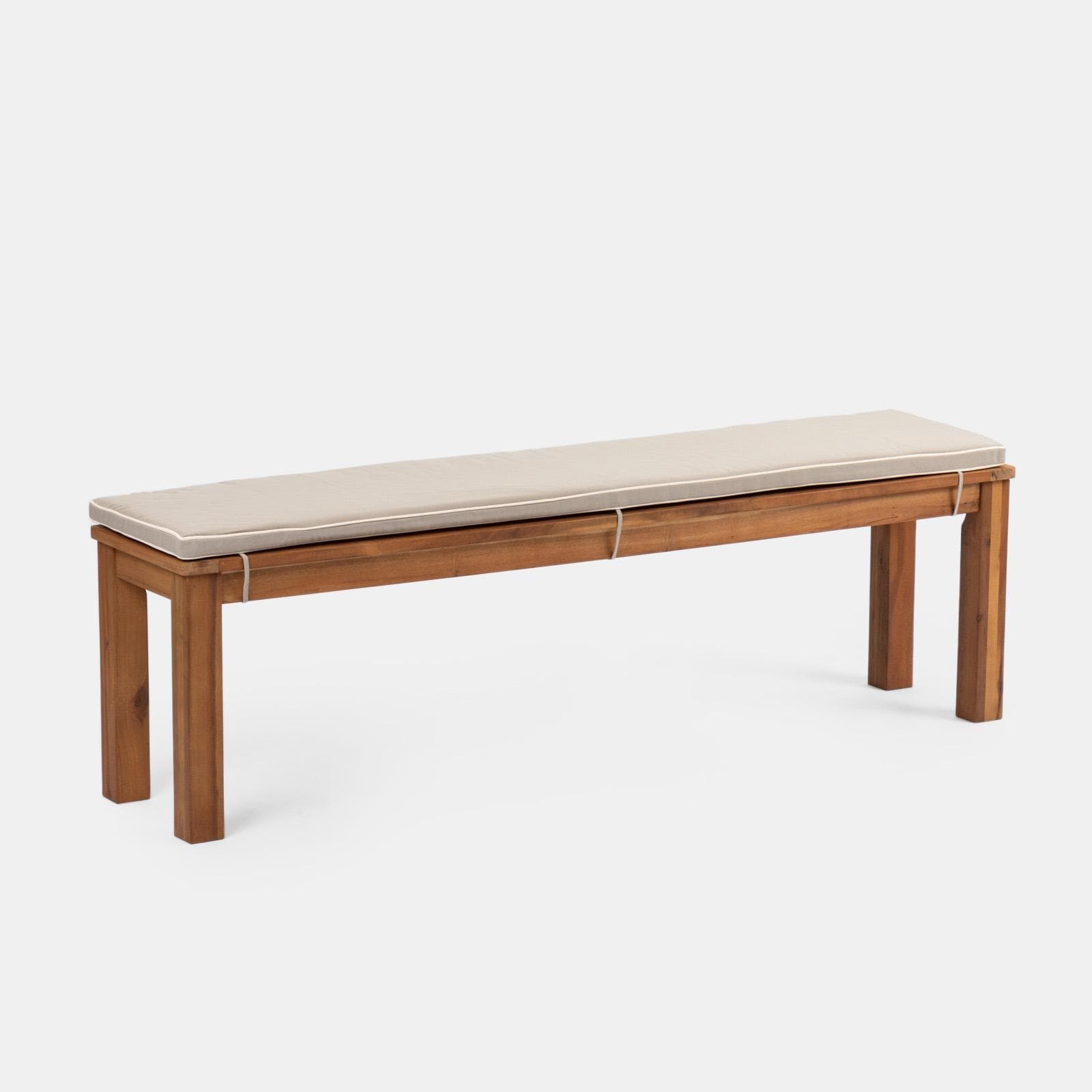 Set pranzo tavolo 160x80 cm e 2 panche in legno di acacia - Paja