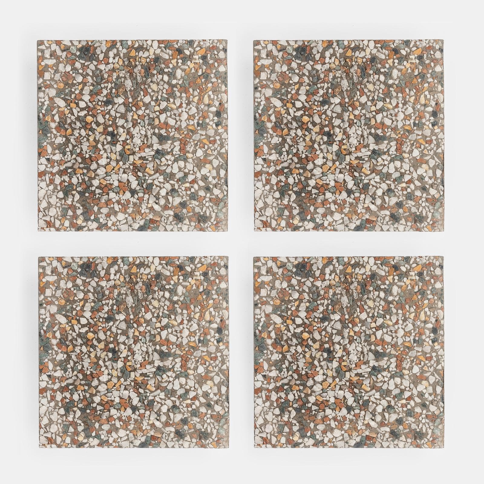 Set da 4 marmette 50x50 cm da 20 kg per base ombrellone in ghiaia