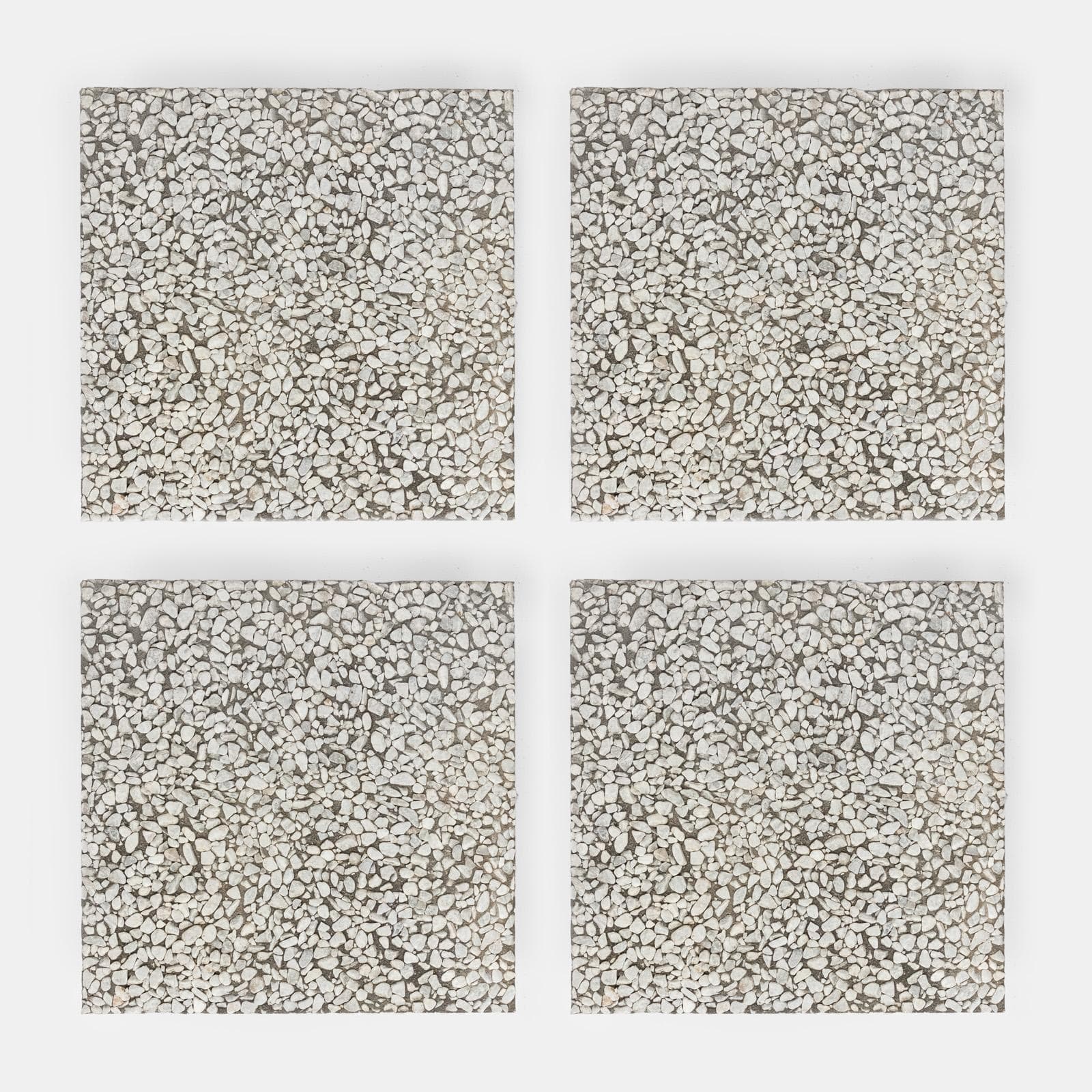 Set da 4 marmette 50x50 cm in ghiaia da 20 kg per base ombrellone