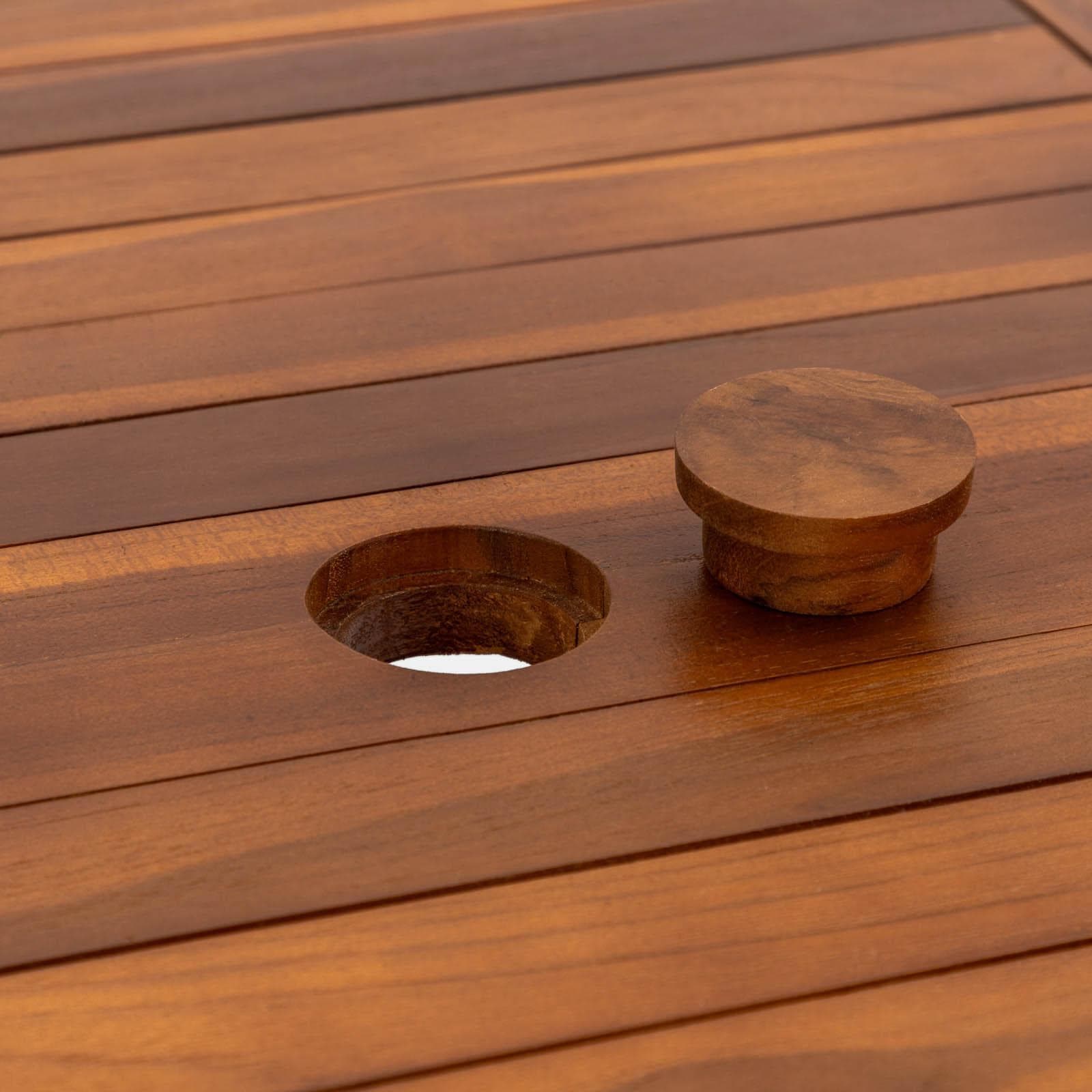 Set pranzo tavolo ovale allungabile 180/240x120 cm e 8 sedie in legno teak - Louis