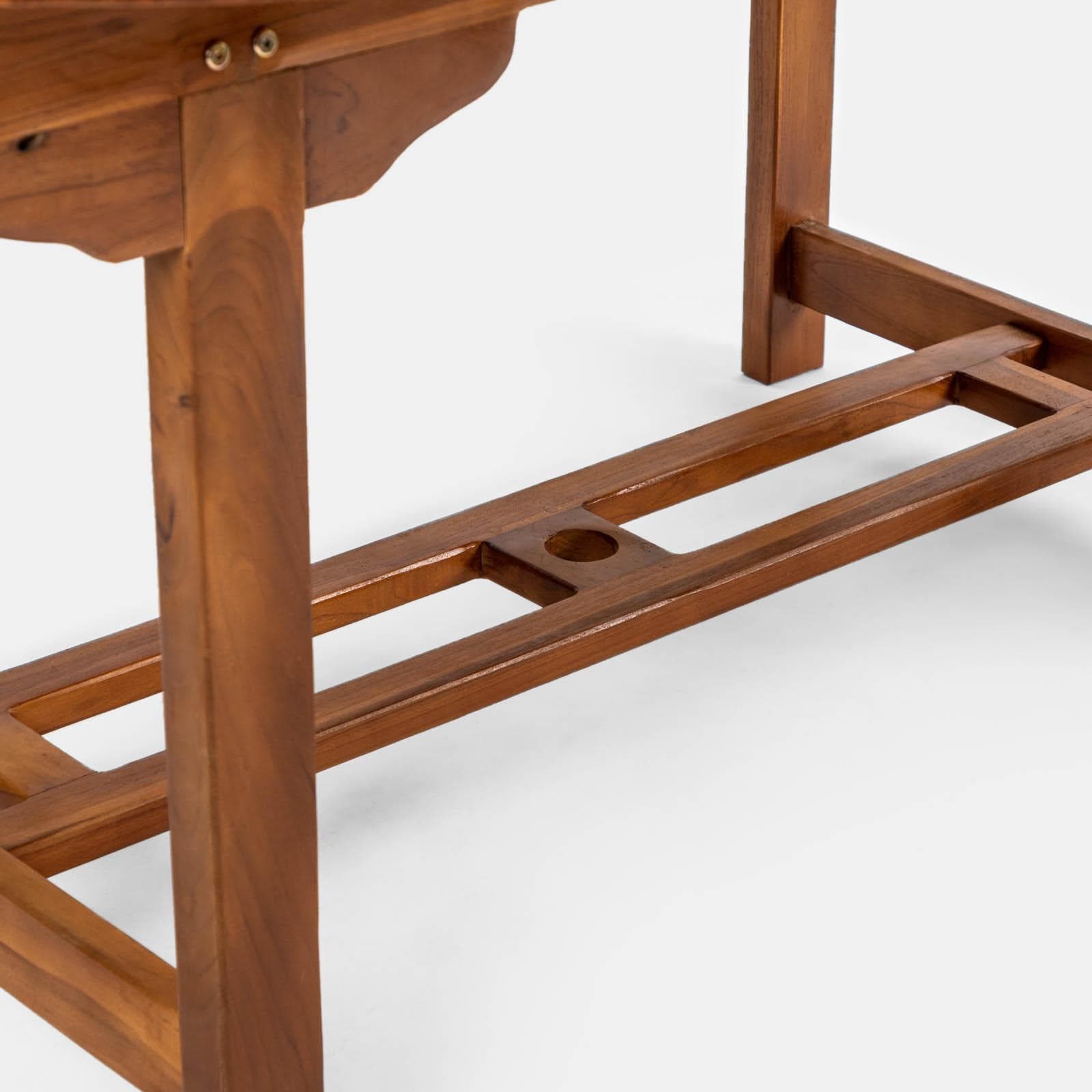 Set pranzo tavolo ovale allungabile 180/240x120 cm e 6 sedie in legno teak - Louis