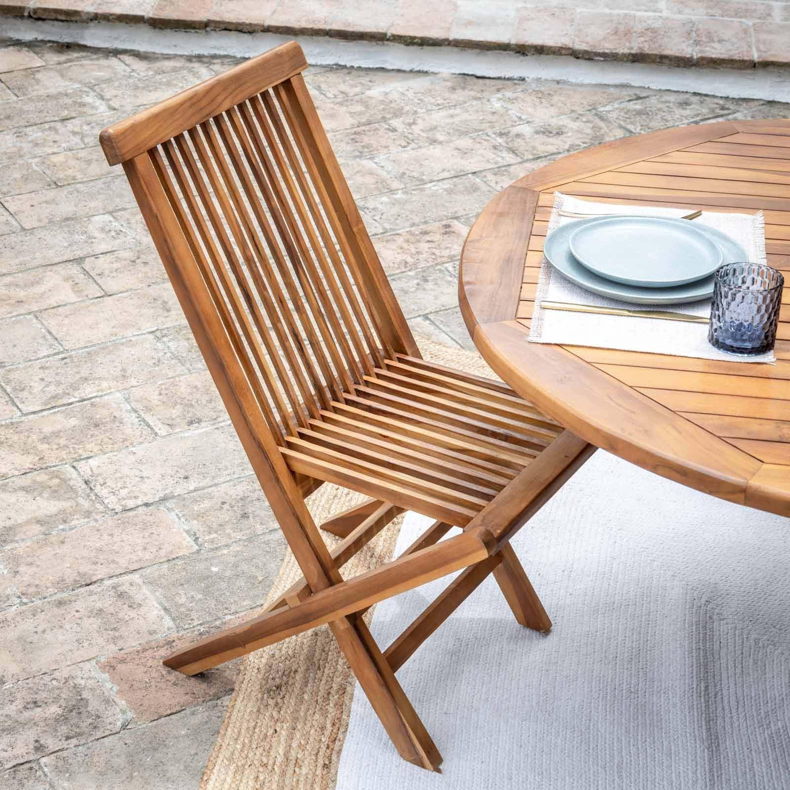 Set pranzo tavolo ovale allungabile 180/240x120 cm e 6 sedie in legno teak - Louis