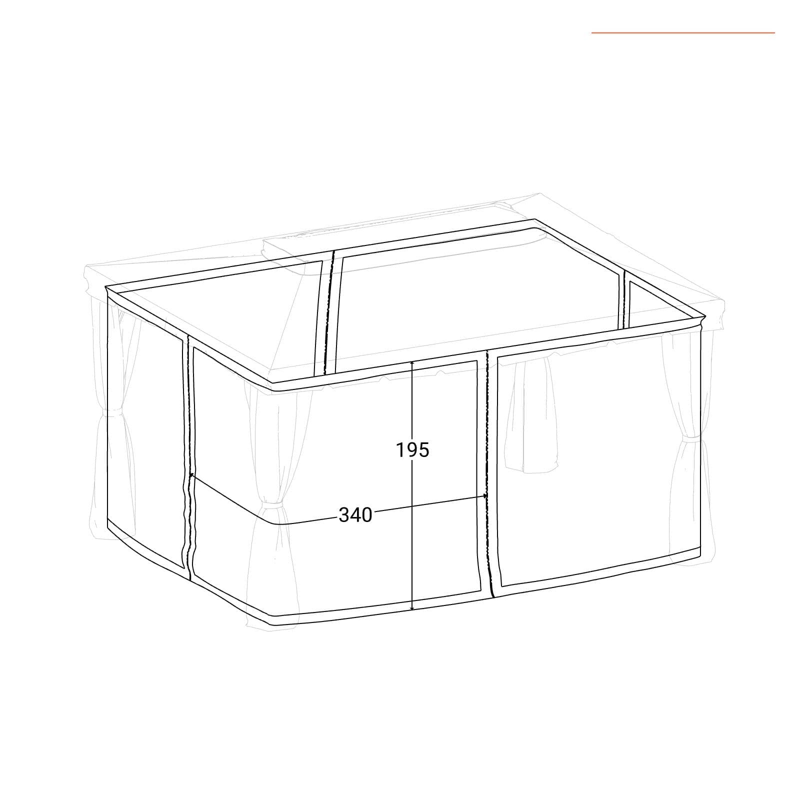 Set di zanzariere per gazebo 3x4 m ecrù - Bolt