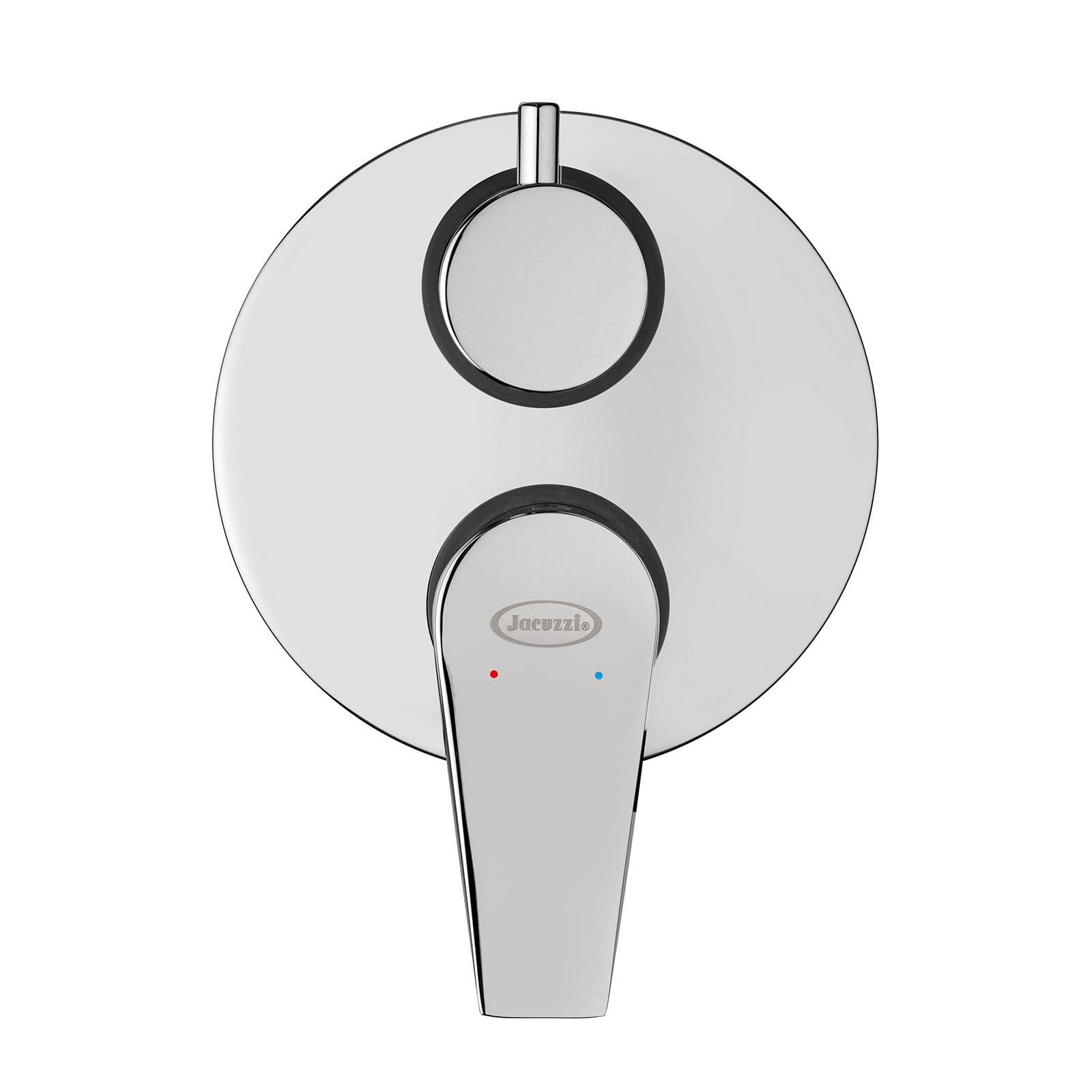 Set doccia con braccio soffione doccetta e miscelatore con deviatore cromo - Jacuzzi - Rubinetteria Eazy