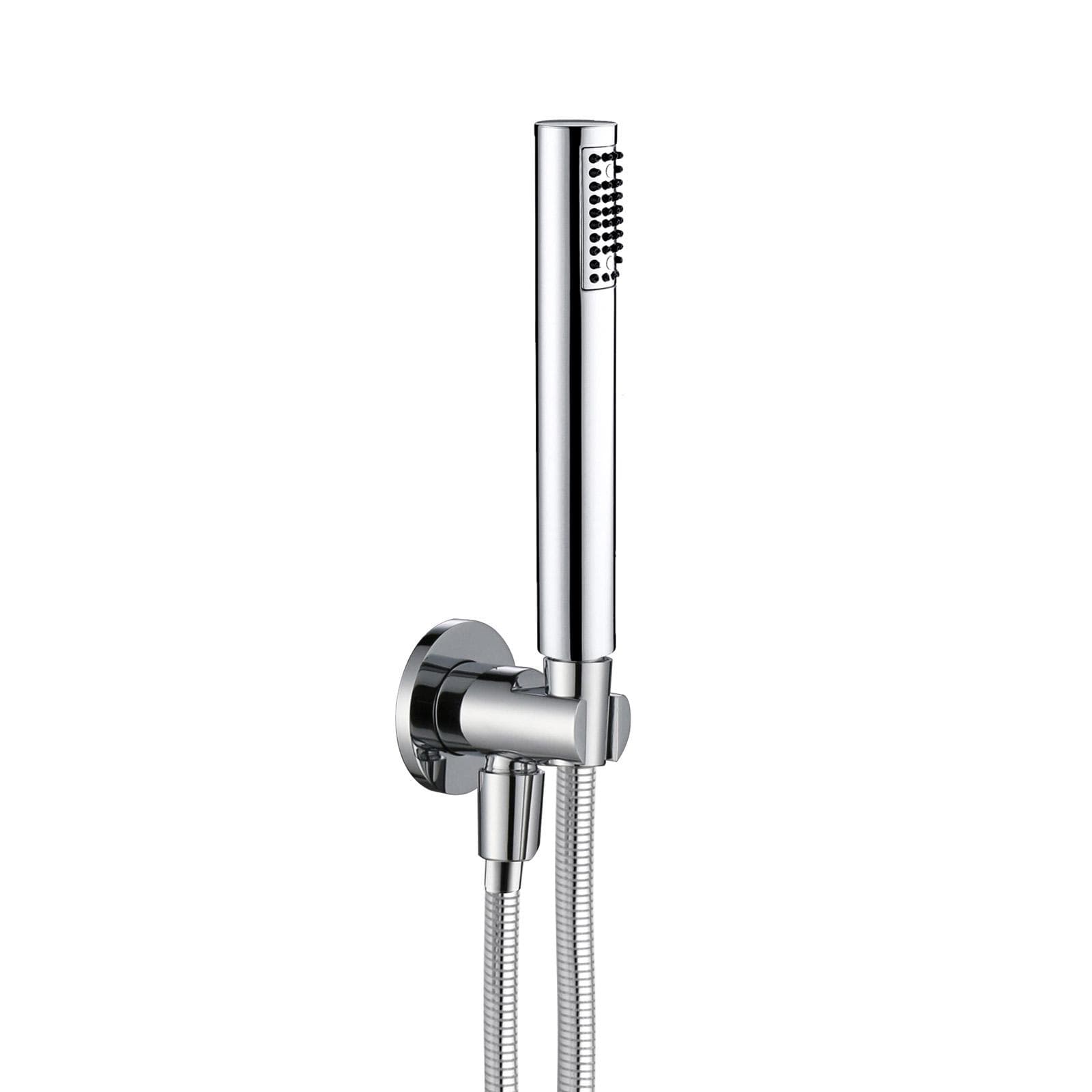 Set doccia con braccio soffione doccetta e miscelatore con deviatore cromo - Jacuzzi - Rubinetteria Eazy