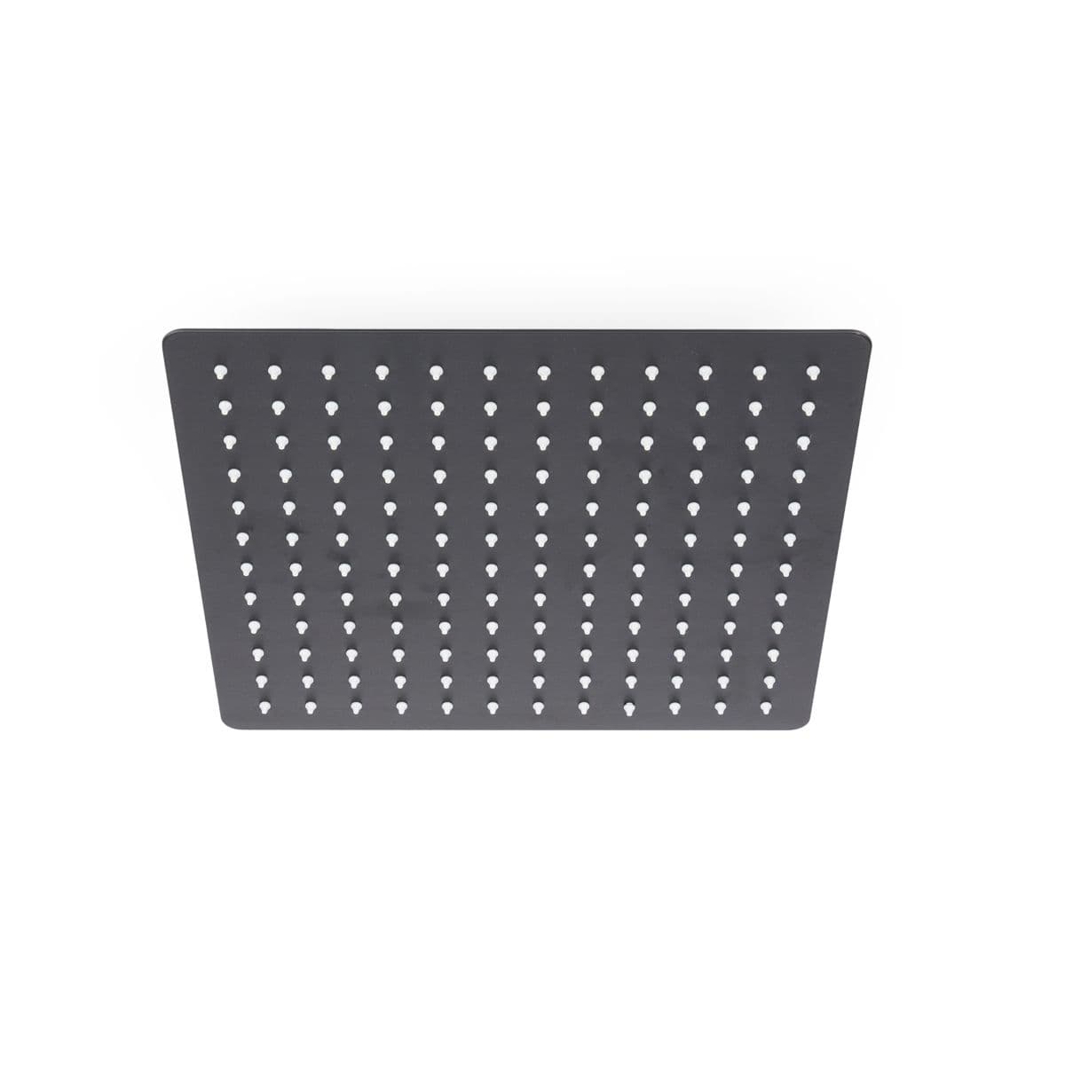 Set doccia con soffione 30x30 cm, braccio slim 40 cm e kit doccino nero opaco