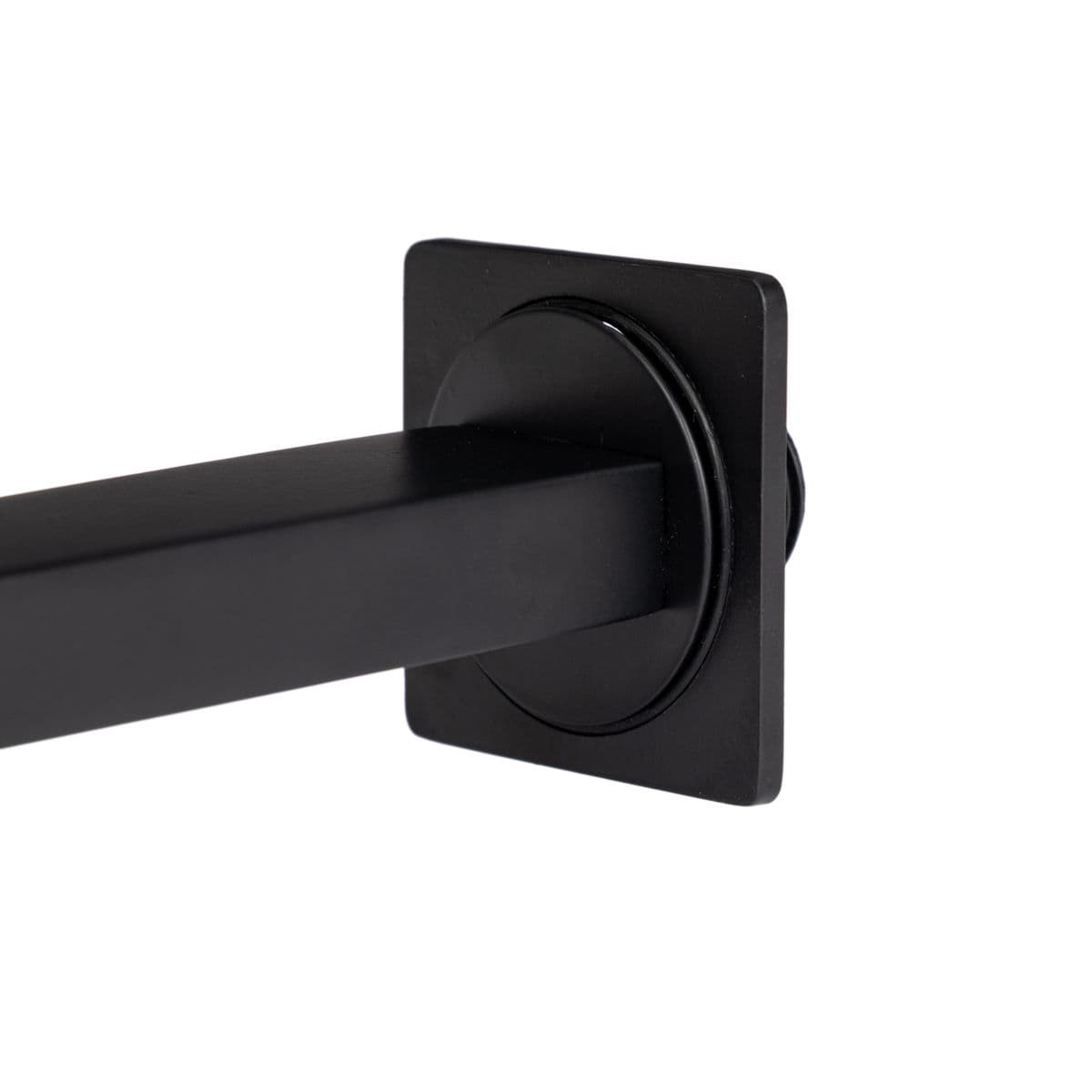 Set doccia con soffione 40x30 cm, braccio slim 40 cm e kit doccino nero opaco