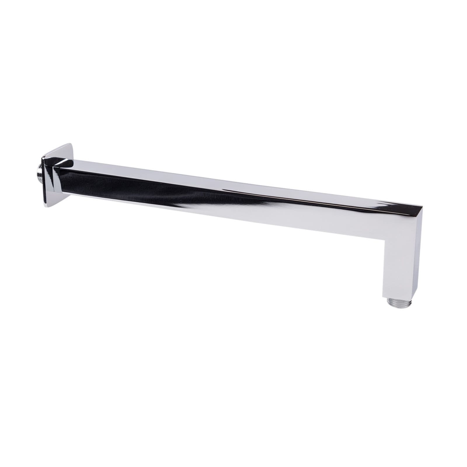 Set doccia con soffione quadrato cromo 30x30 cm braccio 35 cm e doccino anticalcare