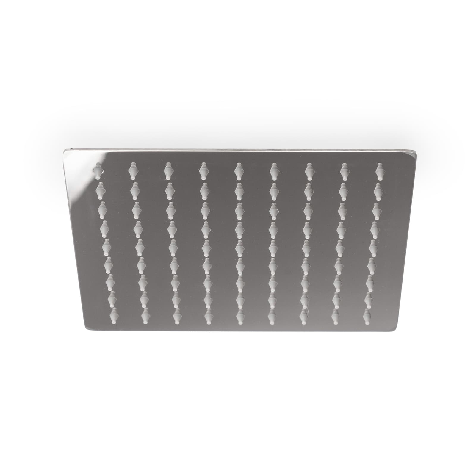 Set doccia squadrato soffione 20x20cm con braccio 40cm e doccino con presa d'acqua