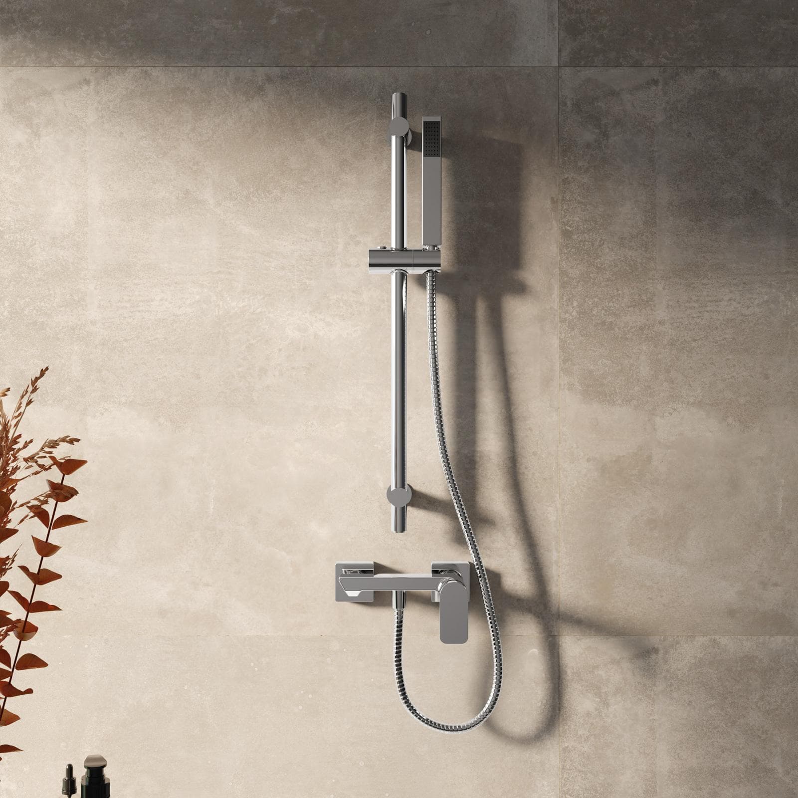 Set esterno doccia e saliscendi con doccinoi cromo – Fusion
