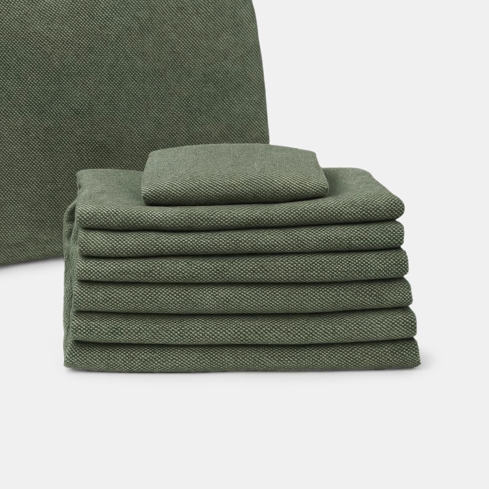 Set federe di ricambio per cuscini sedia Clerc in tessuto olefin verde oliva
