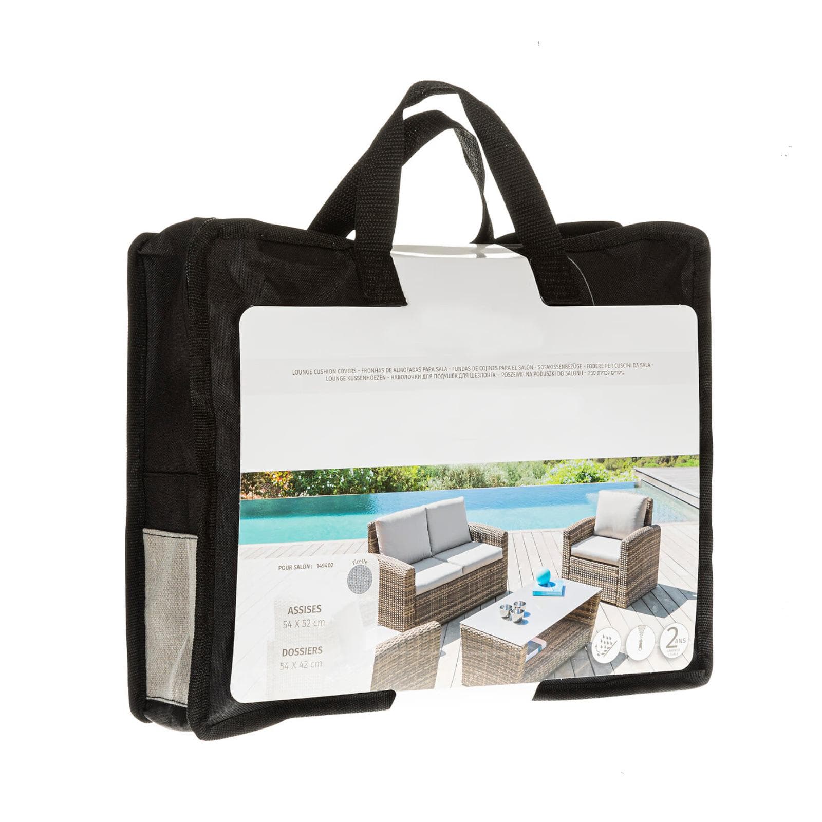 Set fodere cuscini di ricambio beige per set relax 4 posti Zaltana