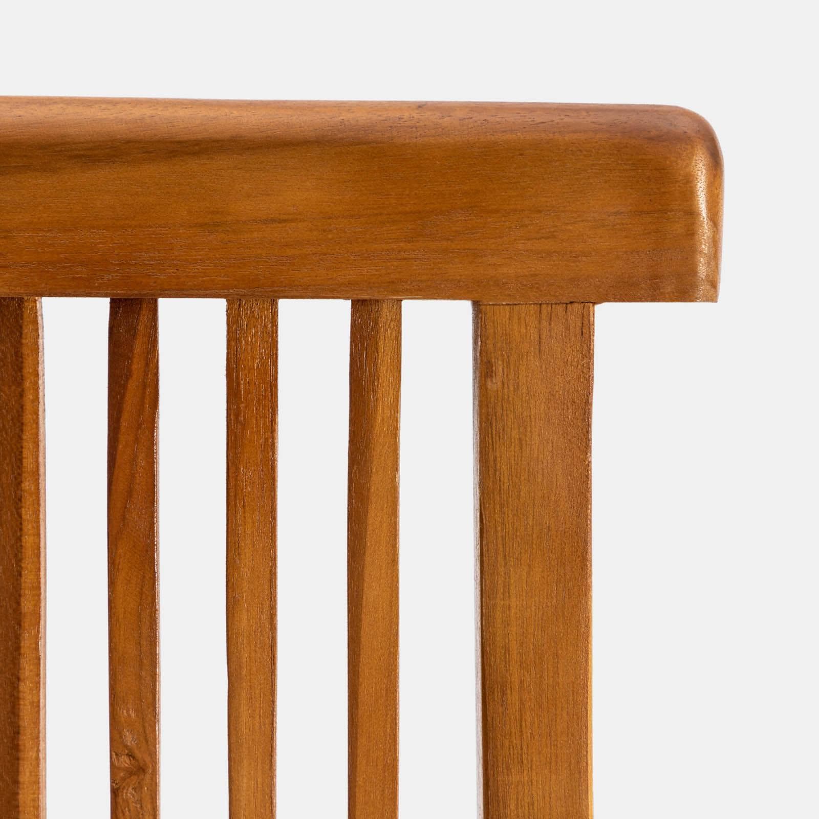Set pranzo tavolo 80x80 cm e 4 sedie con braccioli in legno teak - Louis