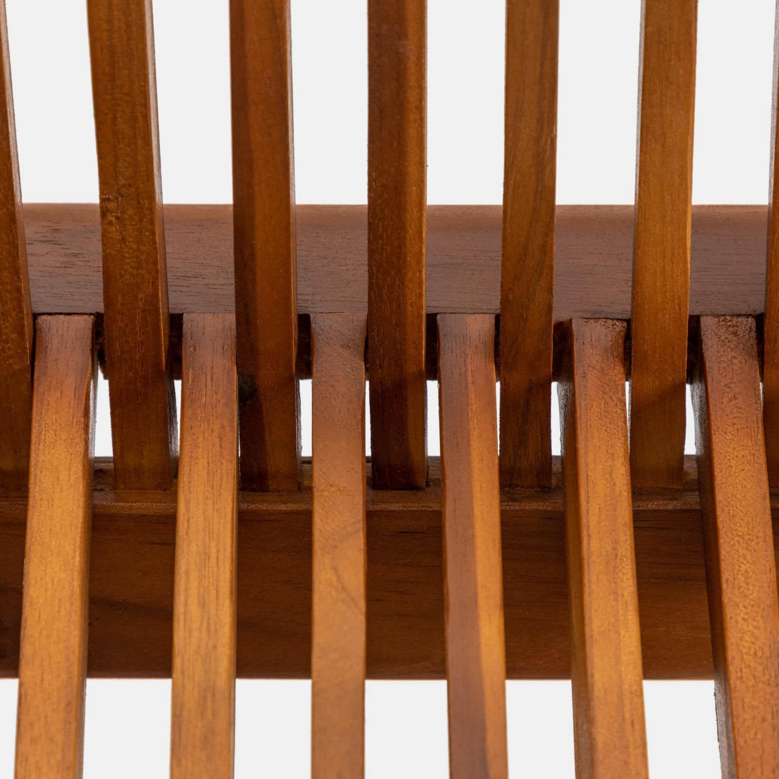 Set pranzo tavolo 80x80 cm e 4 sedie con braccioli in legno teak - Louis