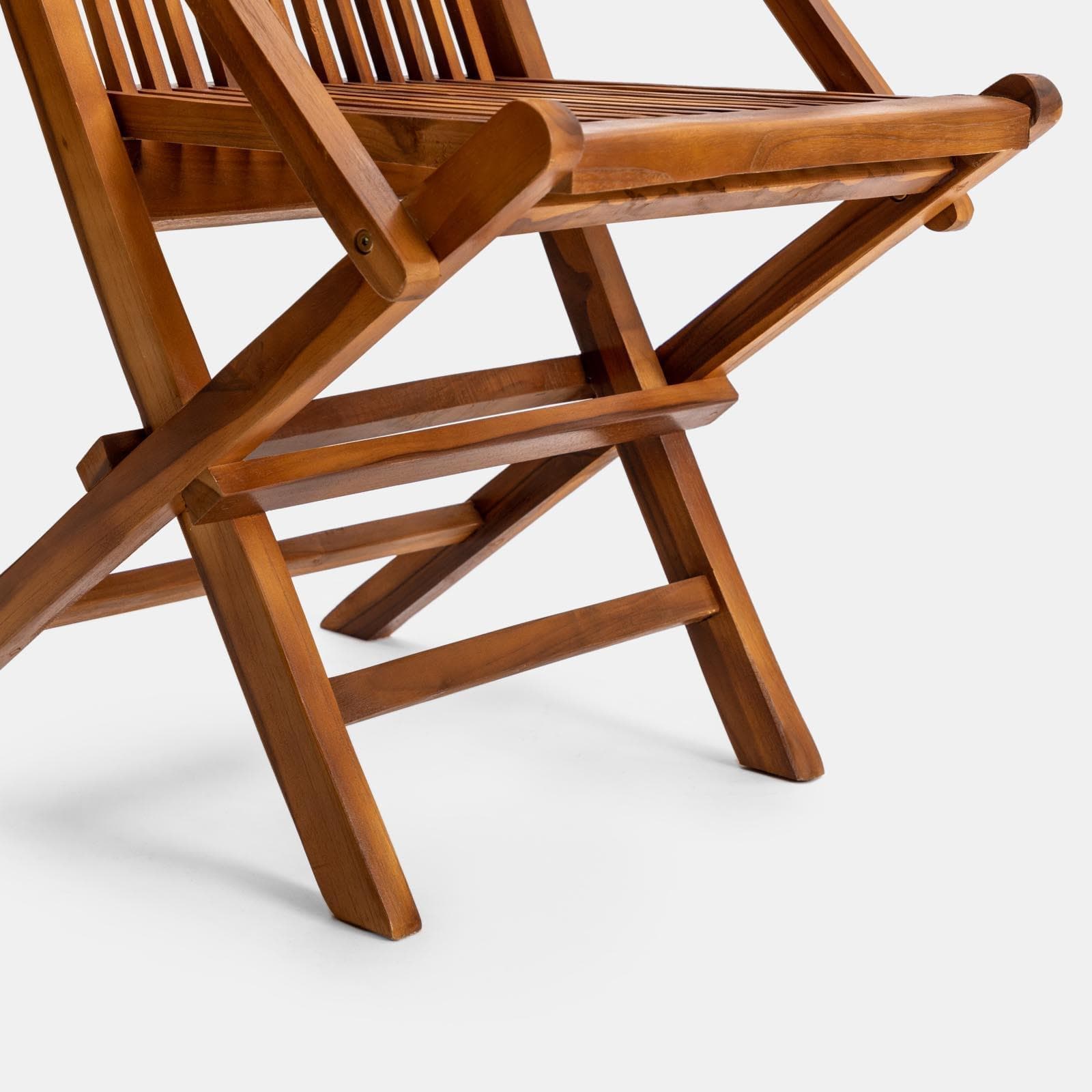 Set pranzo tavolo 80x80 cm e 4 sedie con braccioli in legno teak - Louis