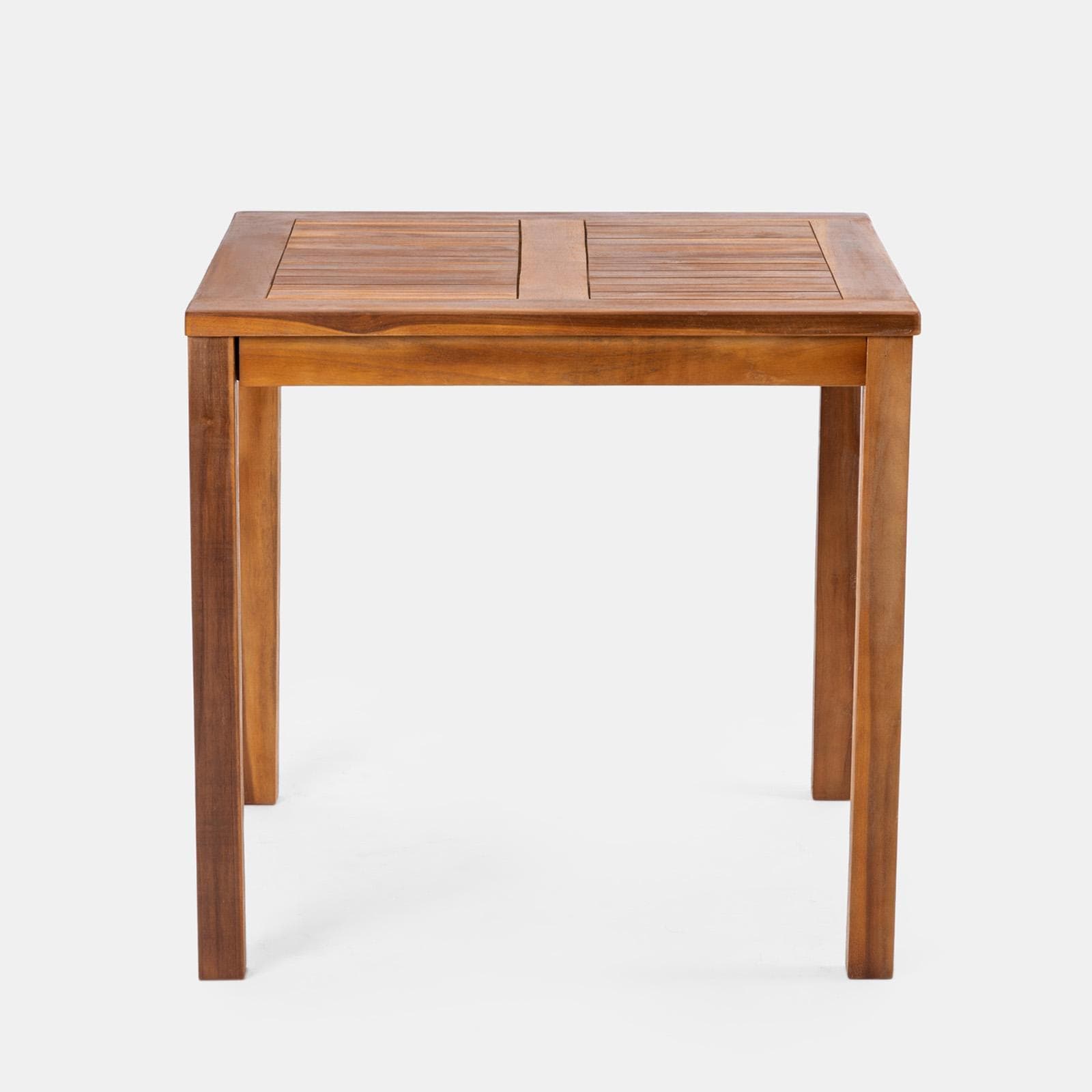 Set pranzo tavolo 80x80 cm e 4 sedie con braccioli in legno teak - Louis