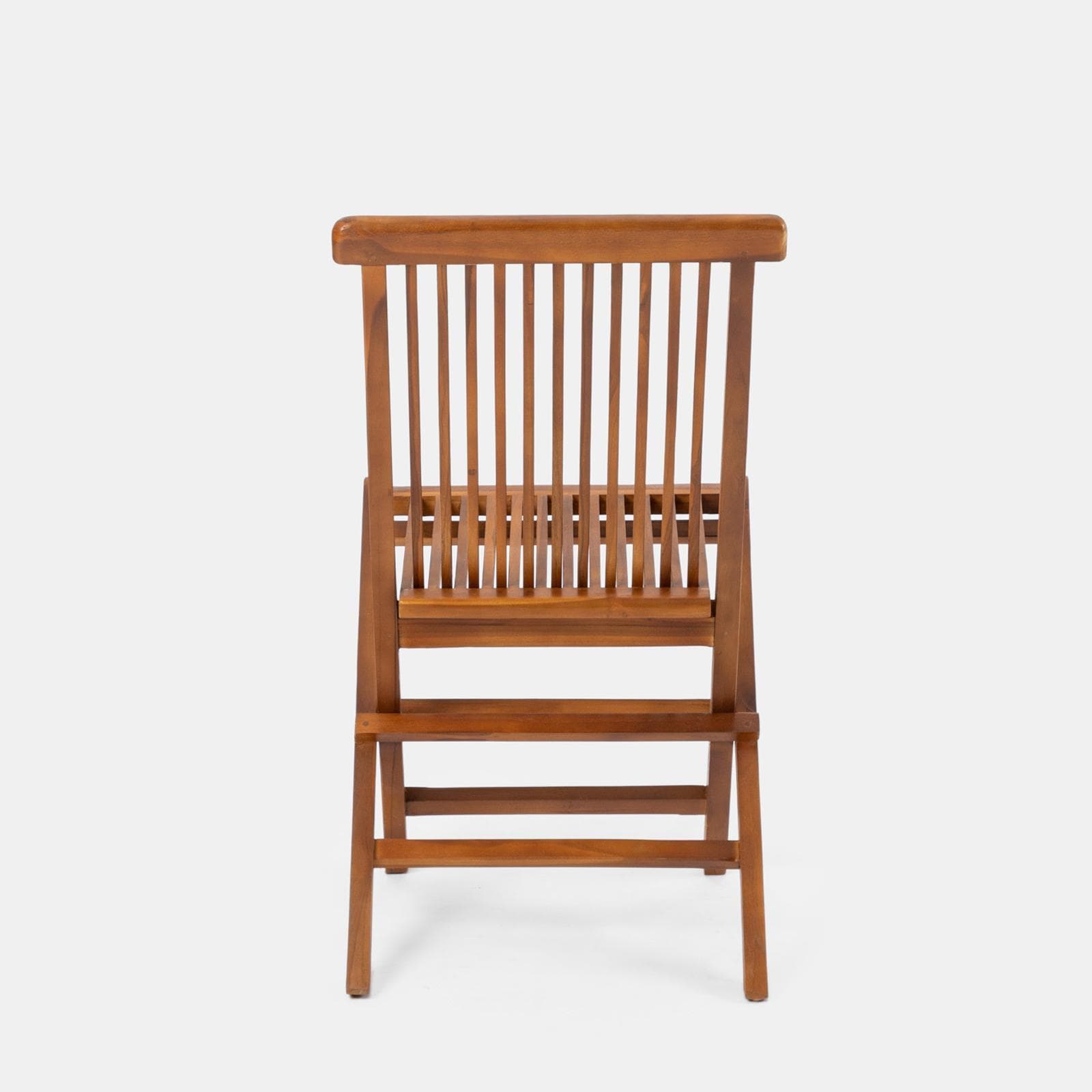Set pranzo tavolo 120/170x120 cm e 4 sedie pieghevoli in legno teak - Louis