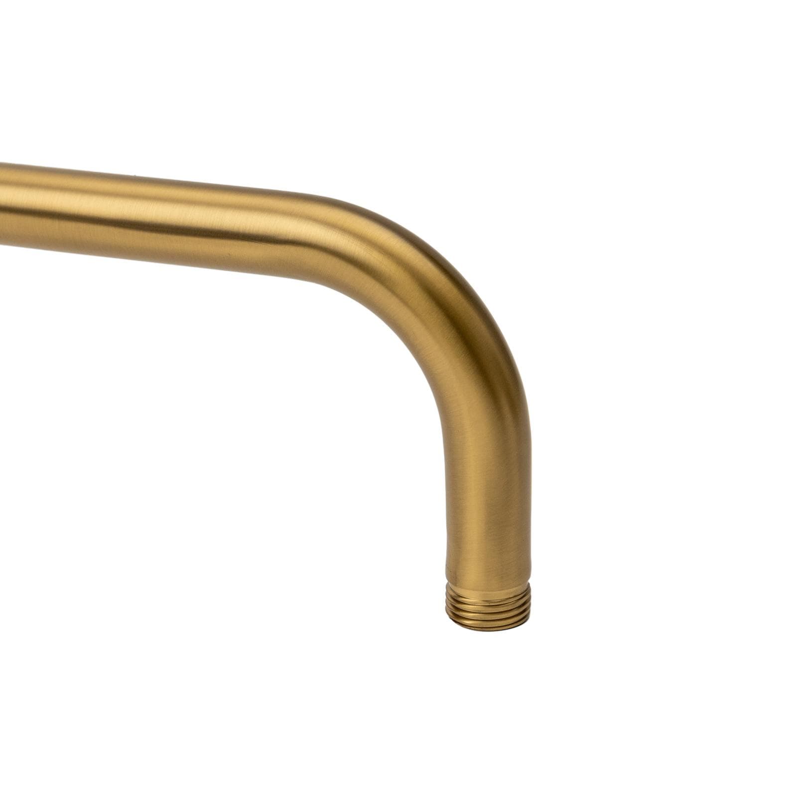 Set incasso doccia con braccio 35 cm e soffione 30 cm oro spazzolato – Key