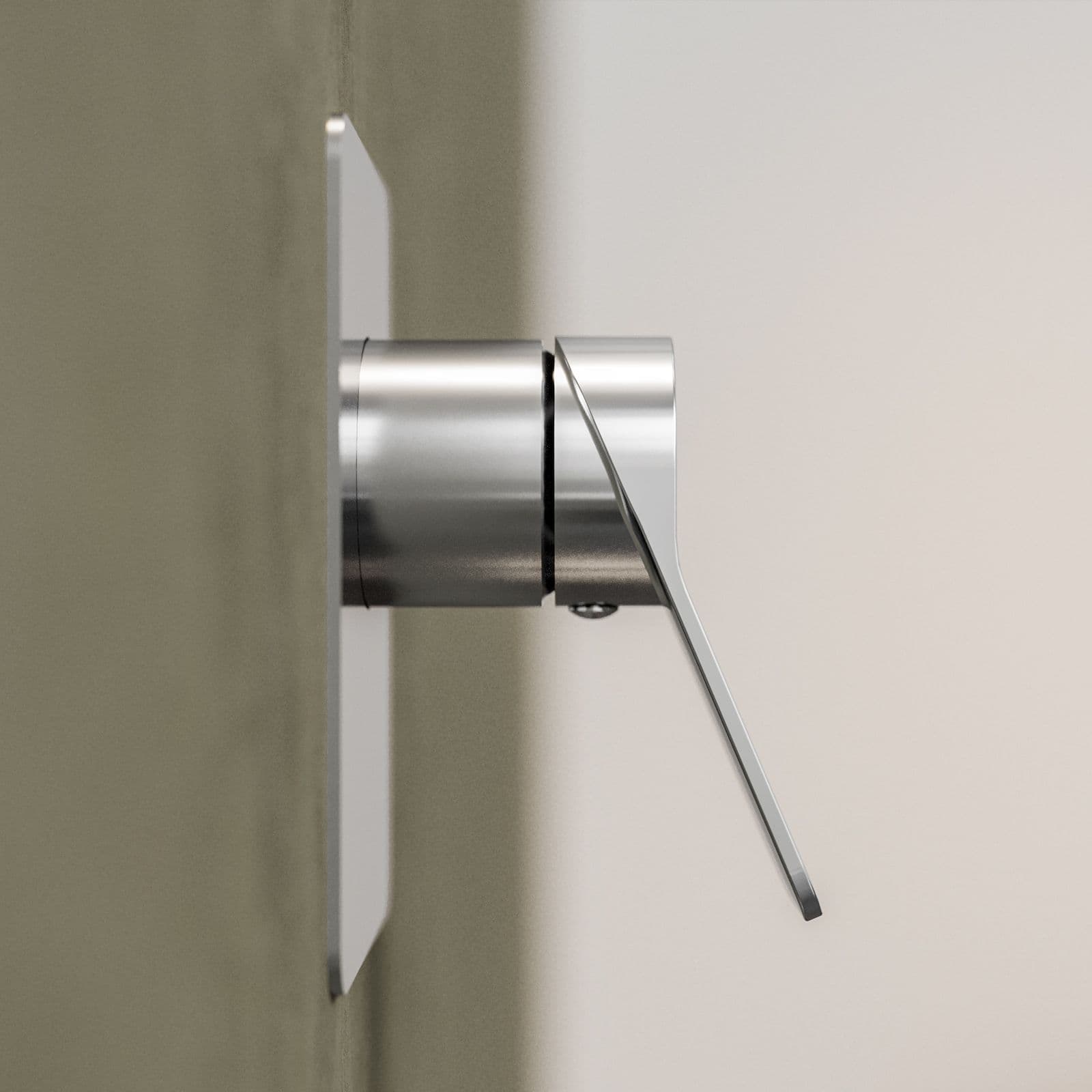 Set incasso doccia con braccio a soffitto 20 cm e soffione 30x20 cm cromo – Wing