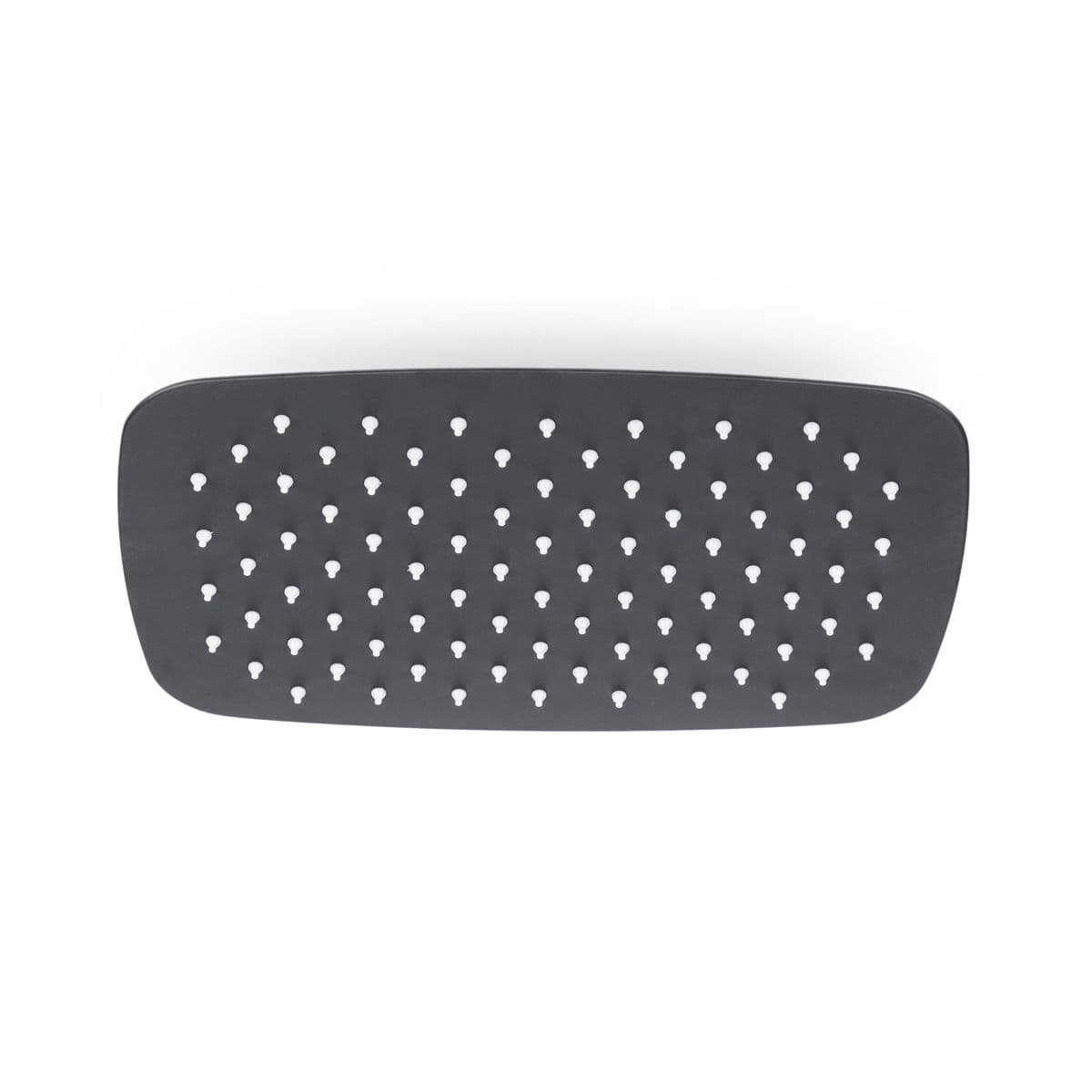 Set incasso doccia con braccio a soffitto 20 cm e soffione 30x20 cm nero – Fusion