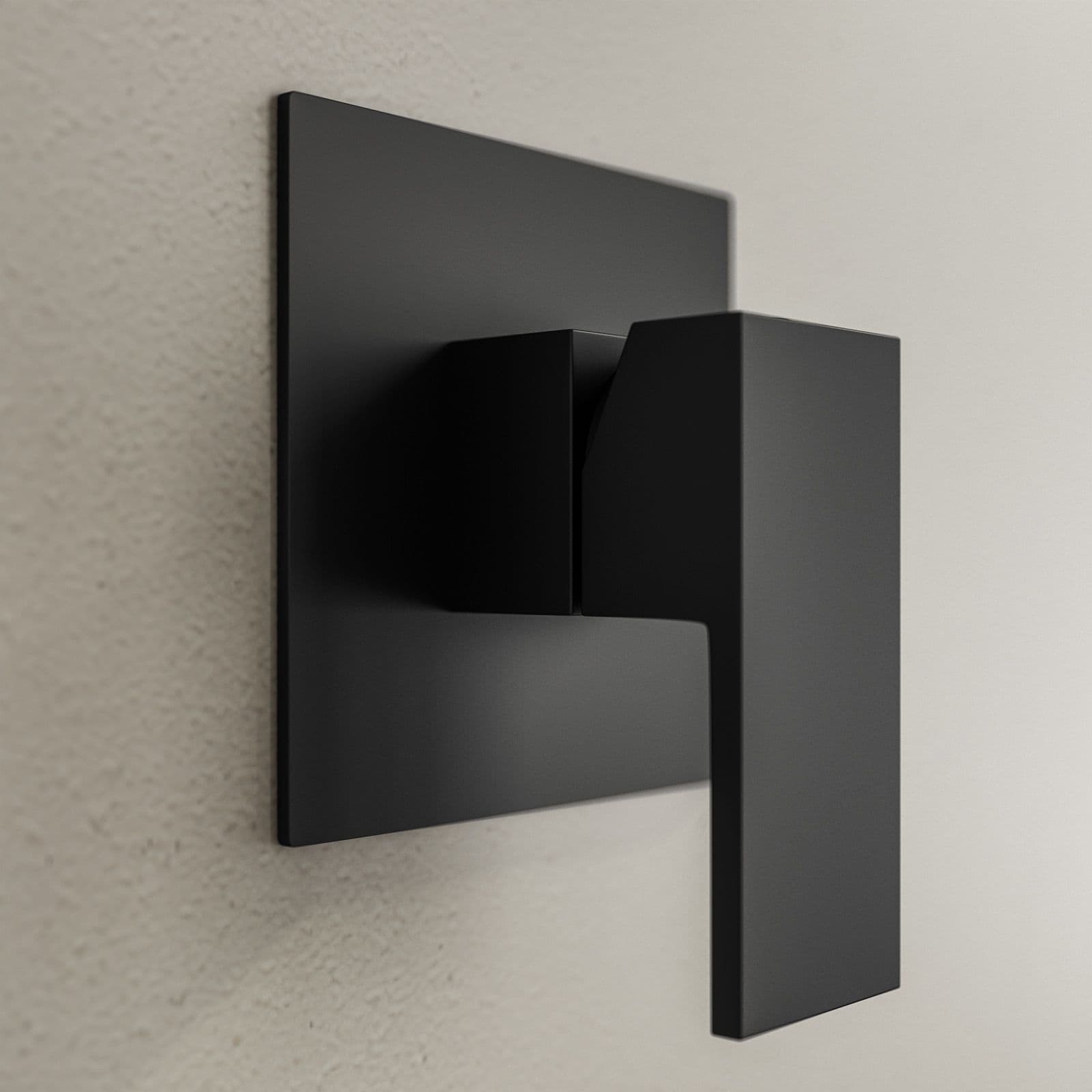 Set incasso doccia con braccio a soffitto 20 cm e soffione 40x30 cm nero - Tiamat