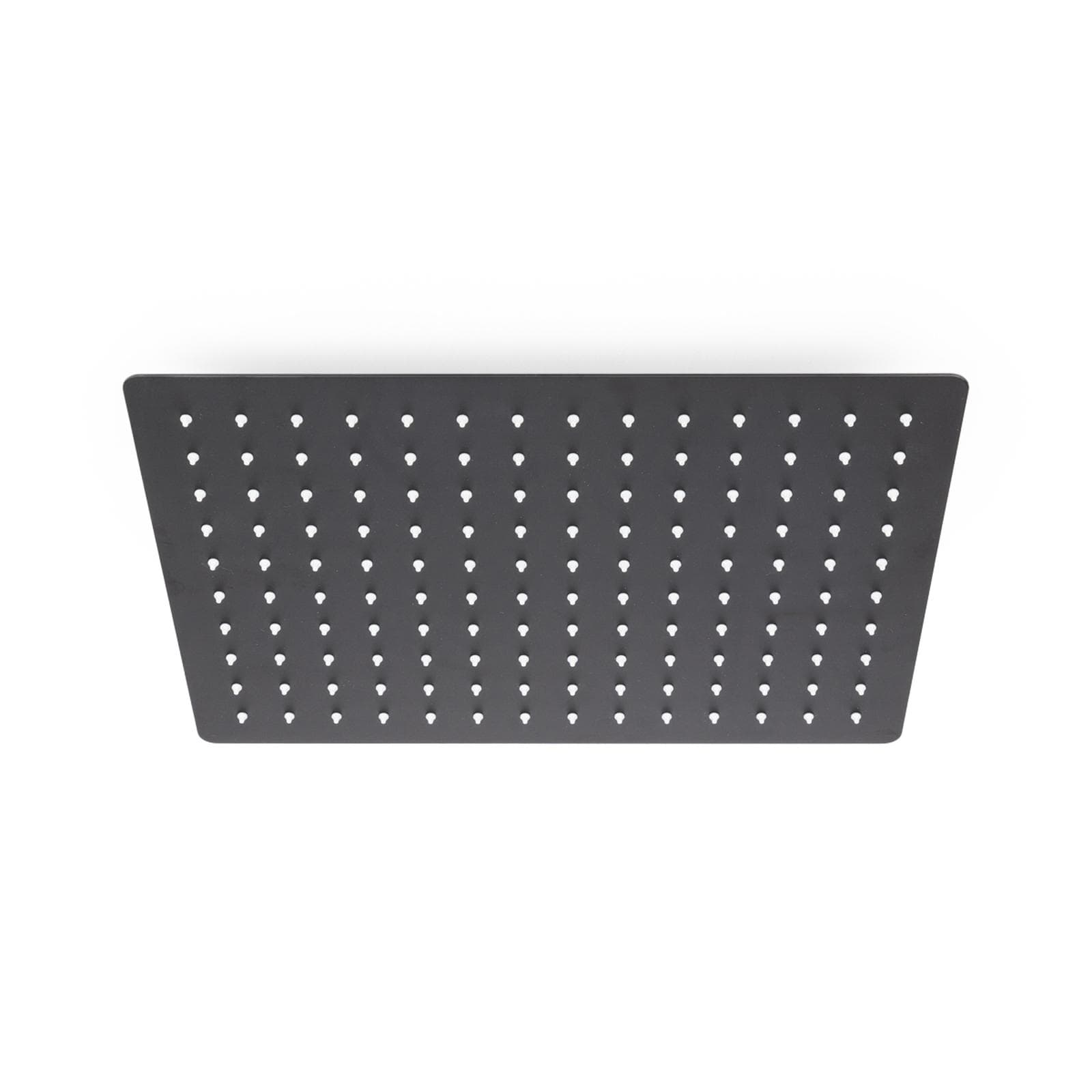 Set incasso doccia con braccio a soffitto 20 cm e soffione 40x30 cm nero – Kyria