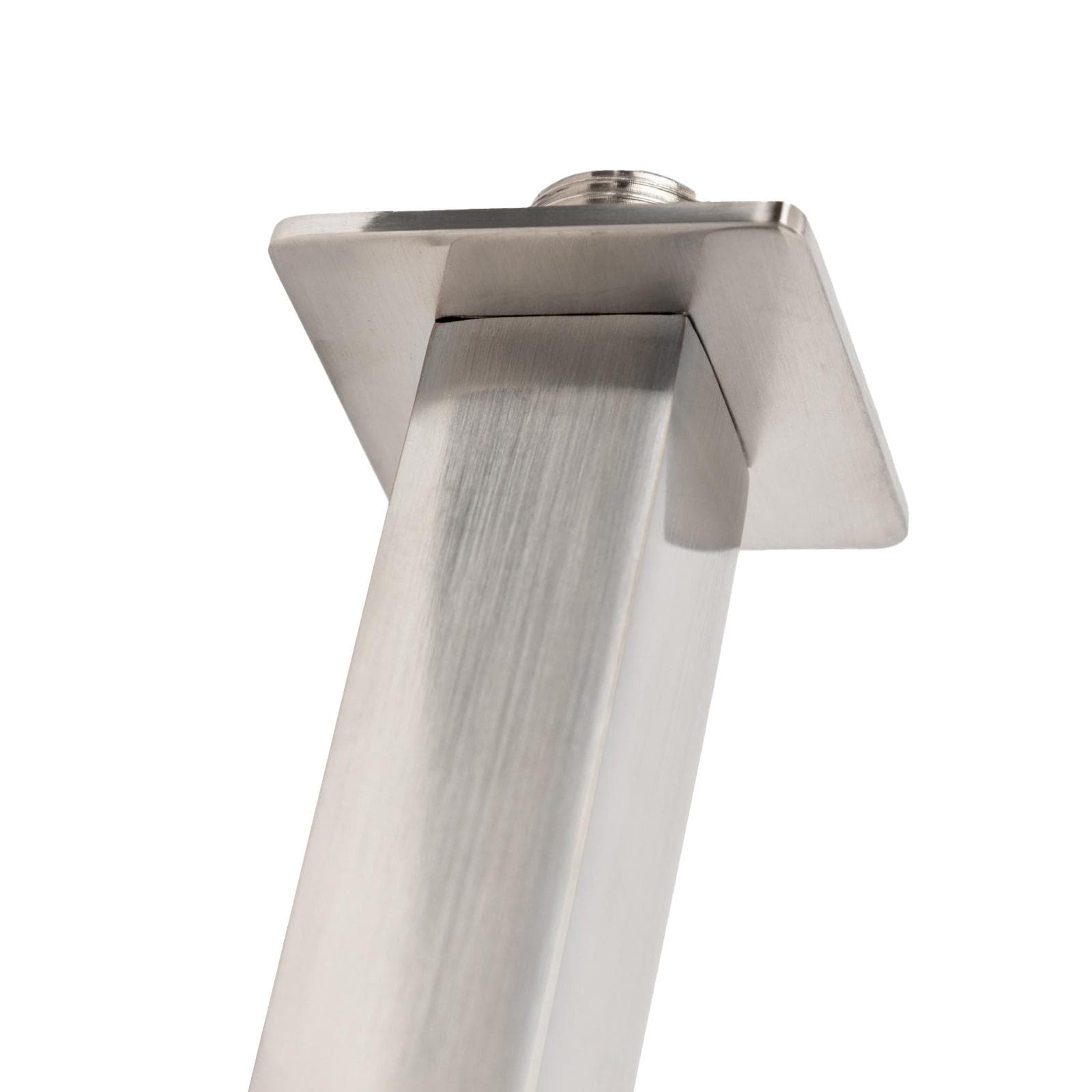 Set incasso doccia con braccio a soffitto 20 cm e soffione 40x40 cm spazzolato – Kyria