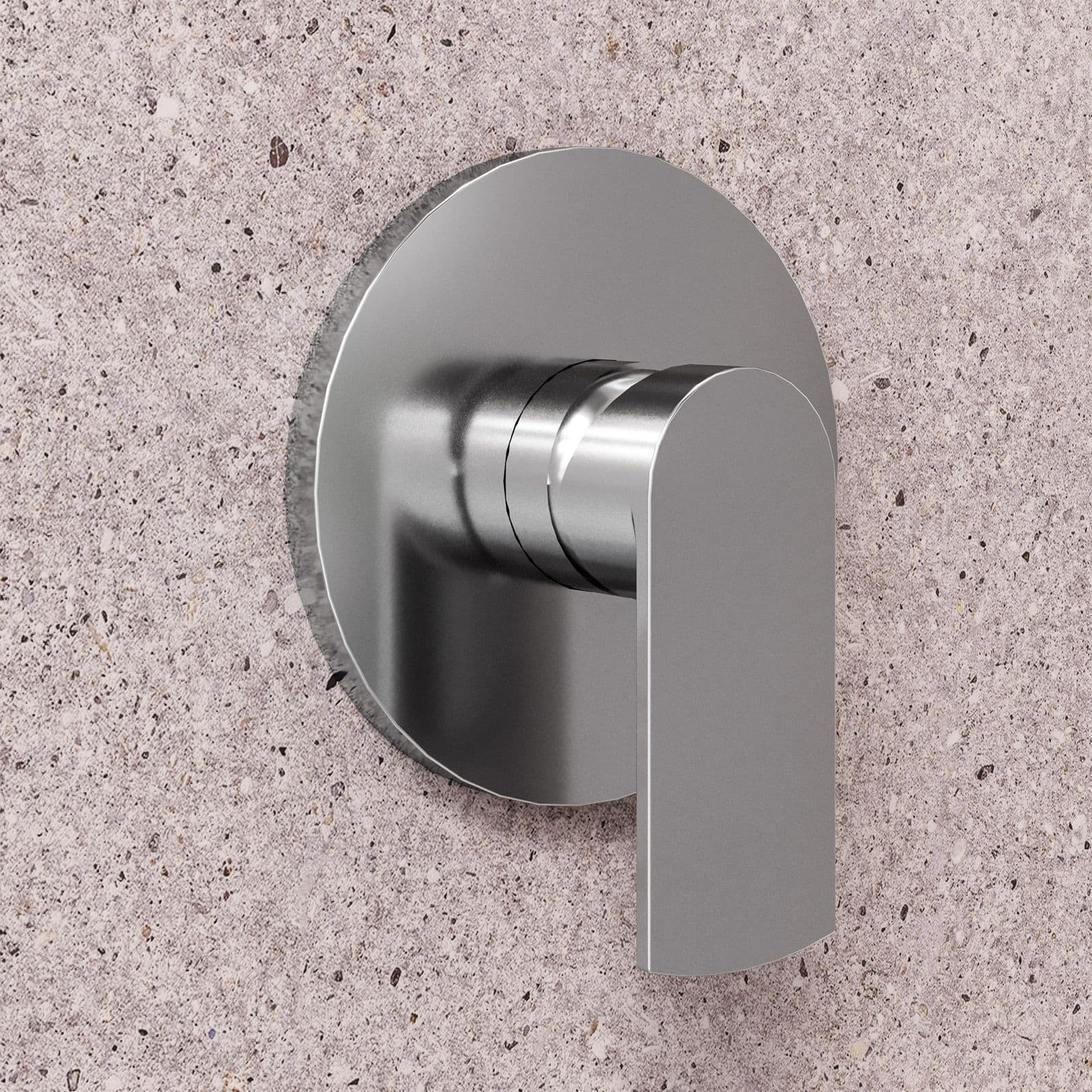 Set incasso doccia con braccio a soffitto 22 cm e soffione 25 cm cromo – Fluid