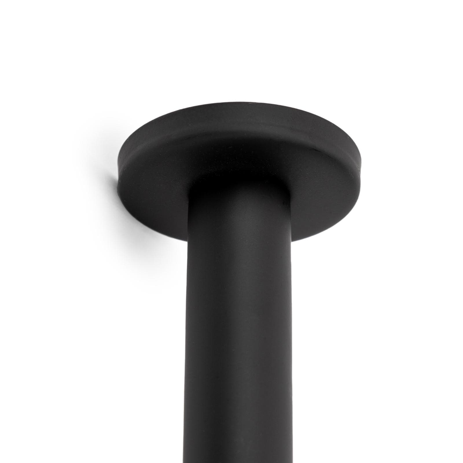 Set incasso doccia con braccio a soffitto 22 cm e soffione 30 cm nero – Fluid