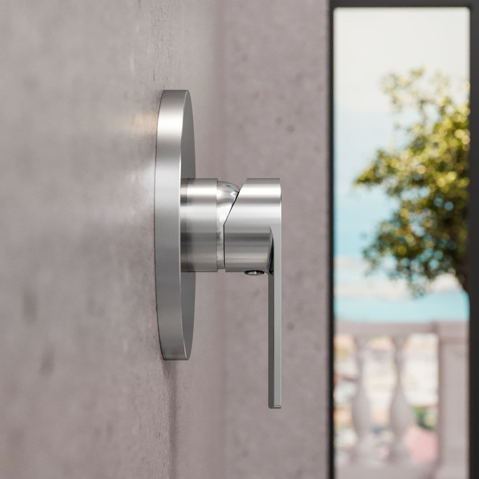 Set incasso doccia con braccio a soffitto 22 cm e soffione 40 cm cromo – Fluid
